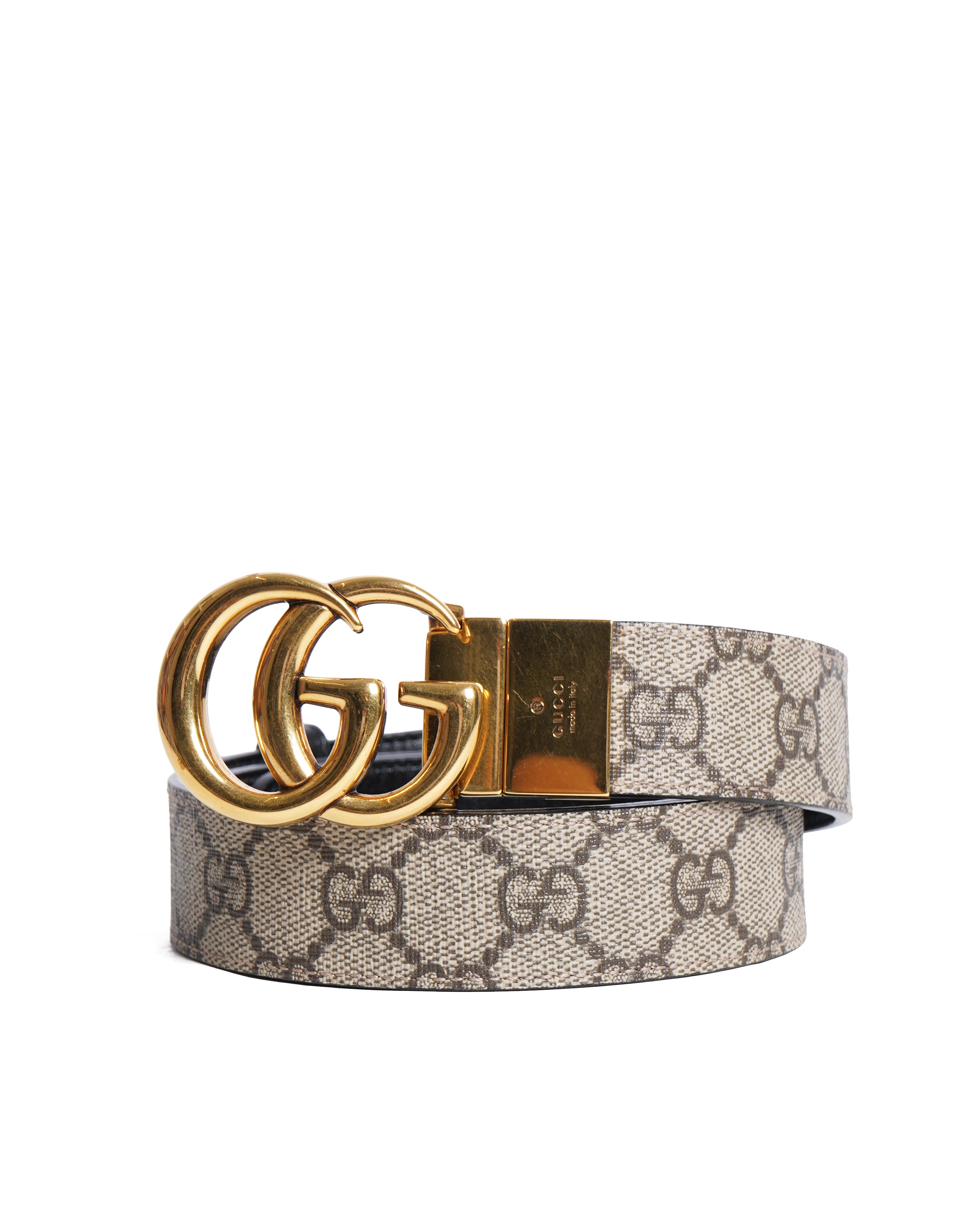 Gucci  GG Reversible Women's Belt In Monogram Canvas