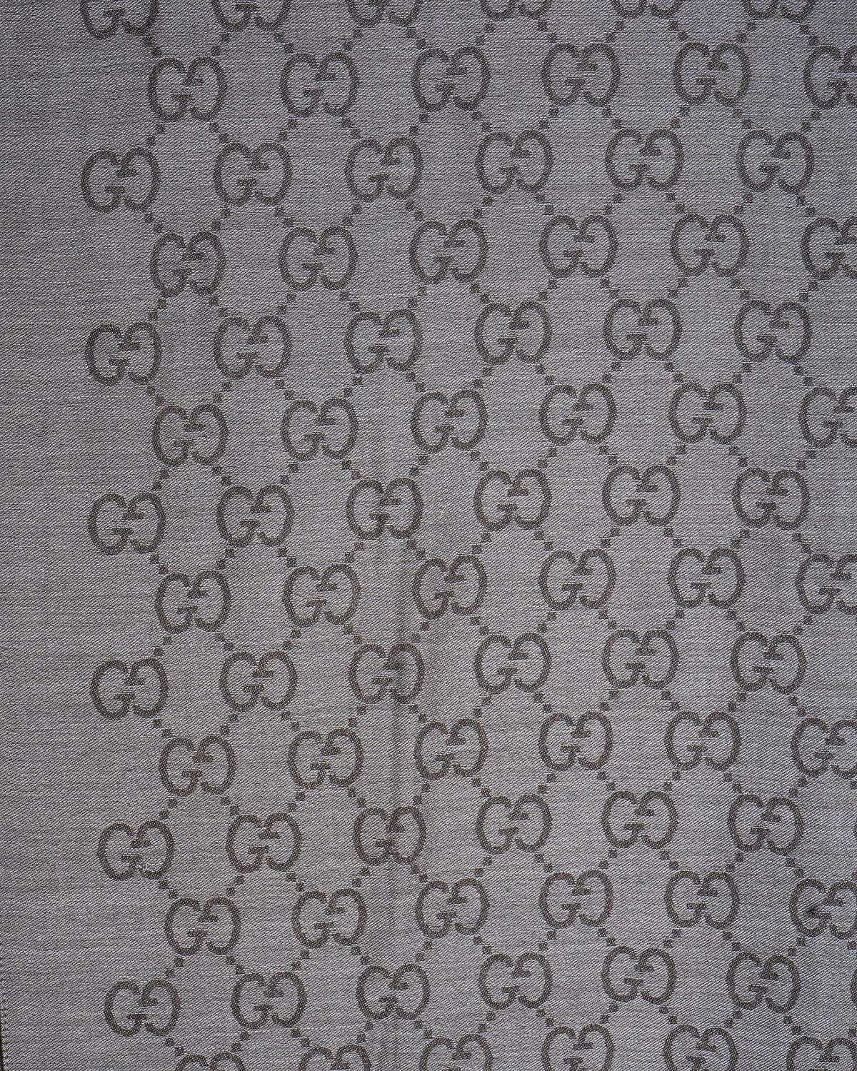 Gucci GG Monogram Wool Scarf in Grey