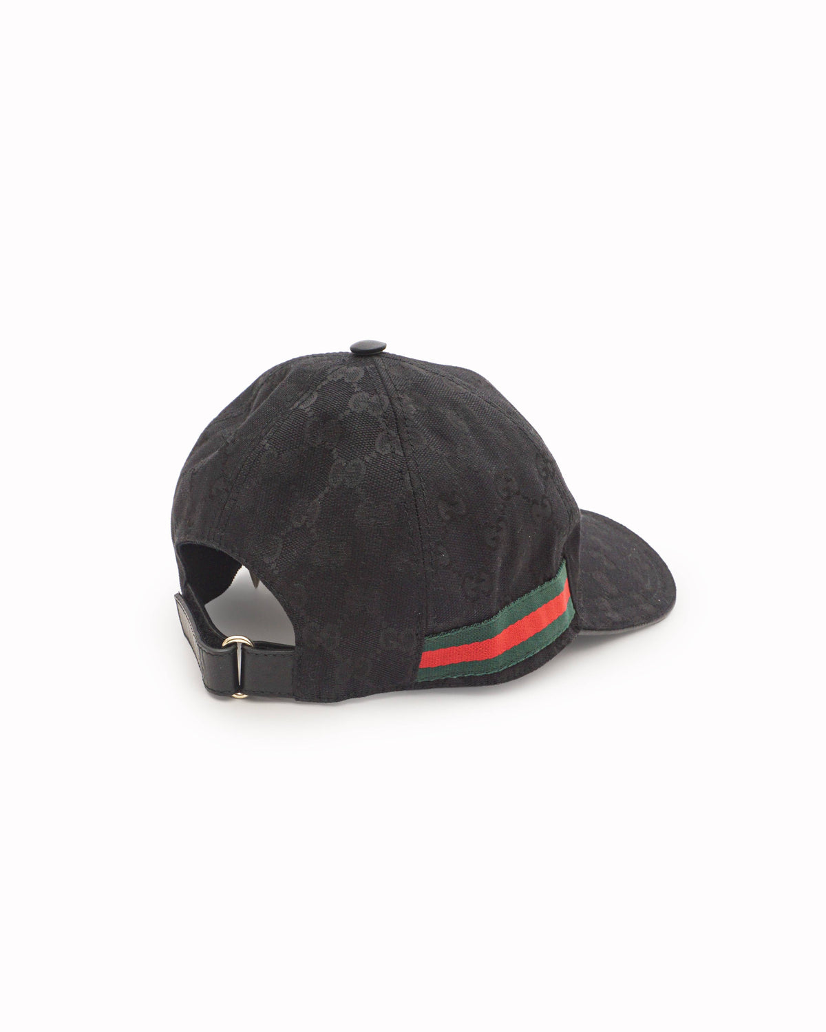 Gucci Black GG Canvas Web Baseball Cap