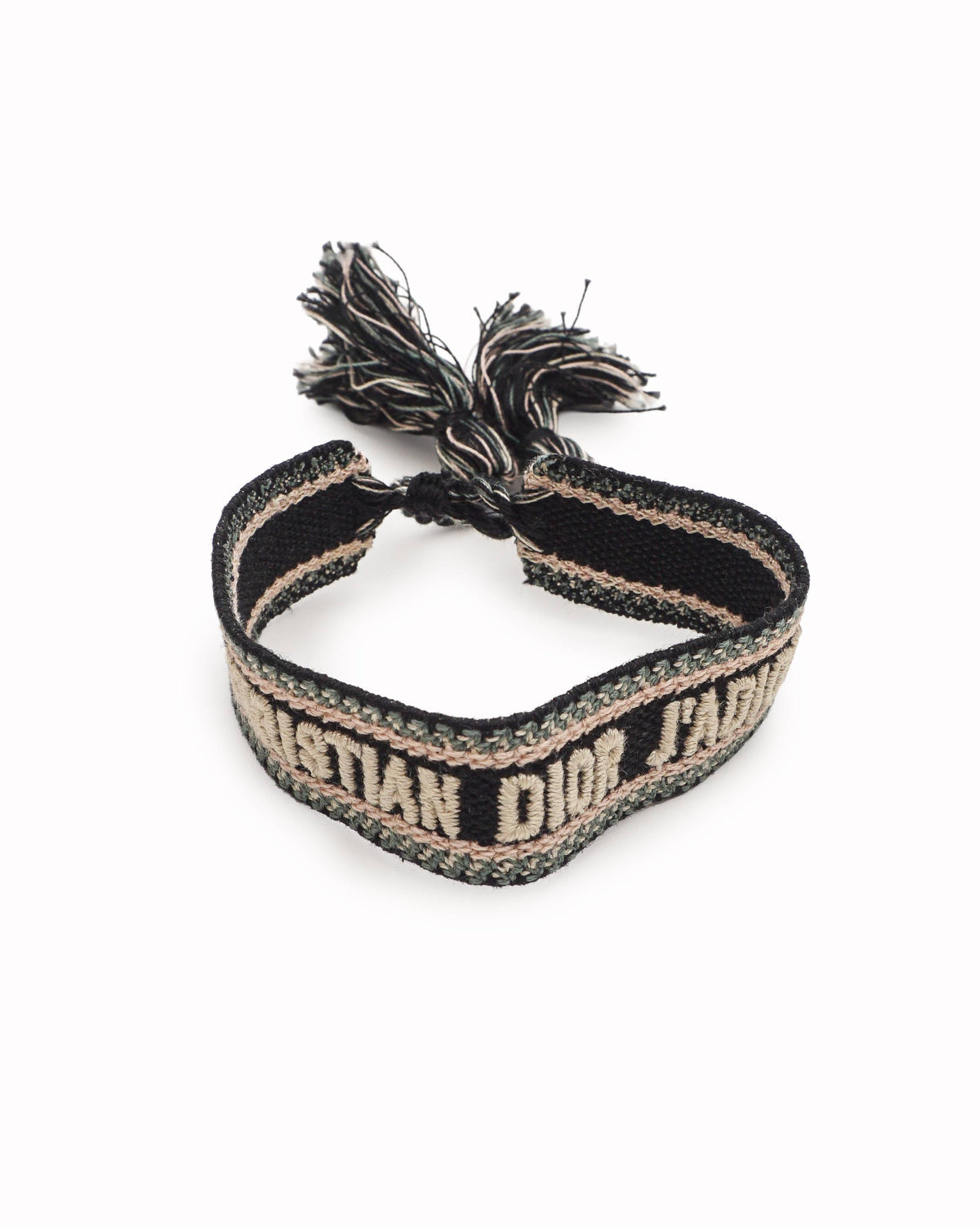 Dior J'Adior Woven Embroidered Logo Ribbon Bracelets