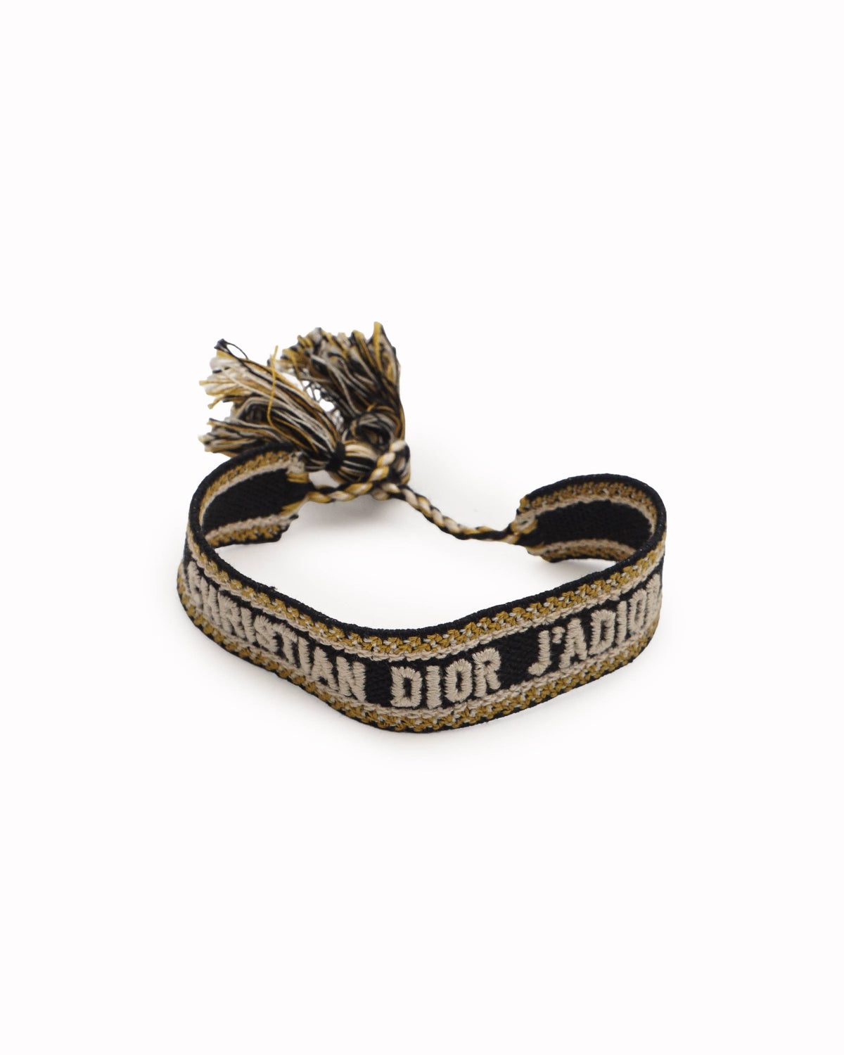 Dior J'Adior Woven Embroidered Logo Ribbon Bracelets