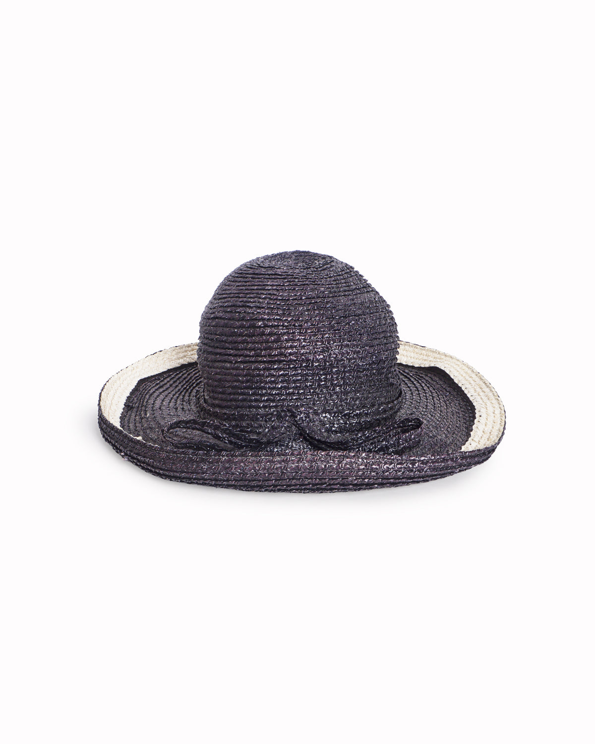 Schiaparelli Couture Two-Tone Woven Straw Sun Hat
