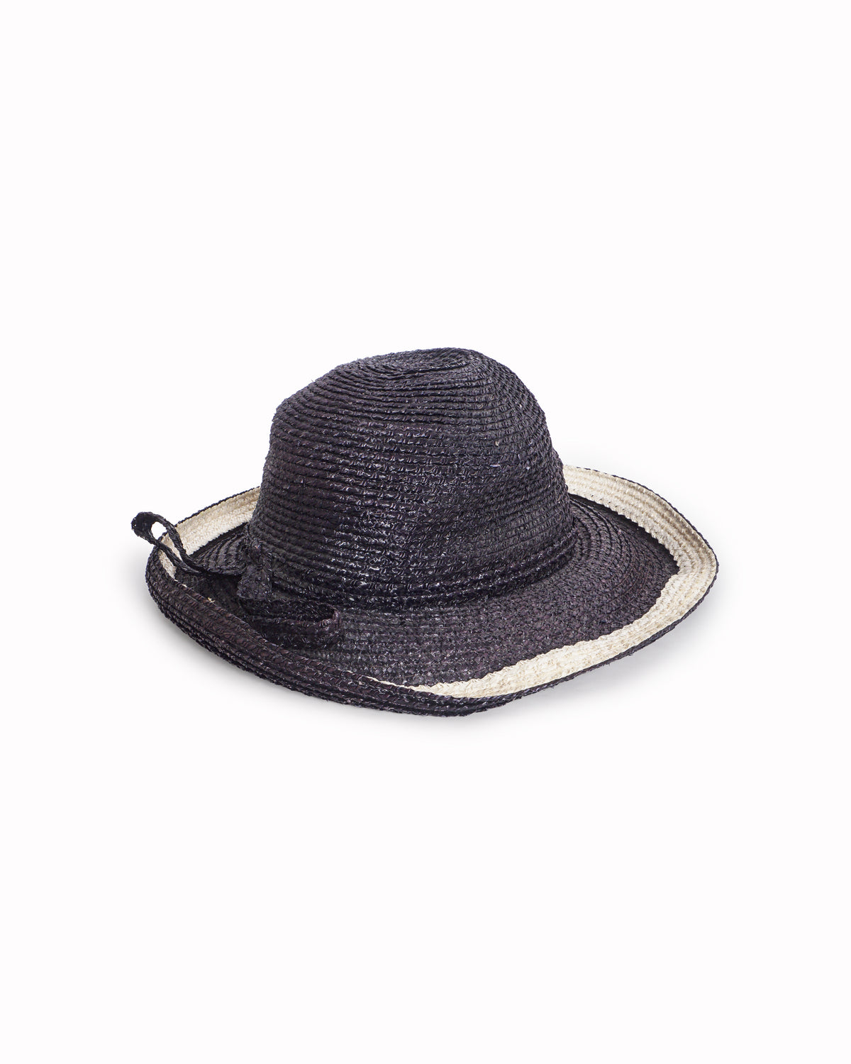 Schiaparelli Couture Two-Tone Woven Straw Sun Hat