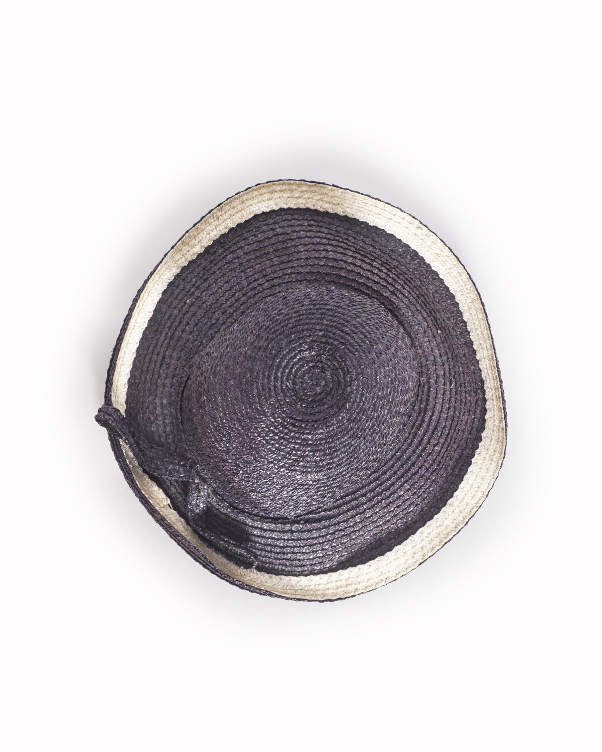 Schiaparelli Couture Two-Tone Woven Straw Sun Hat