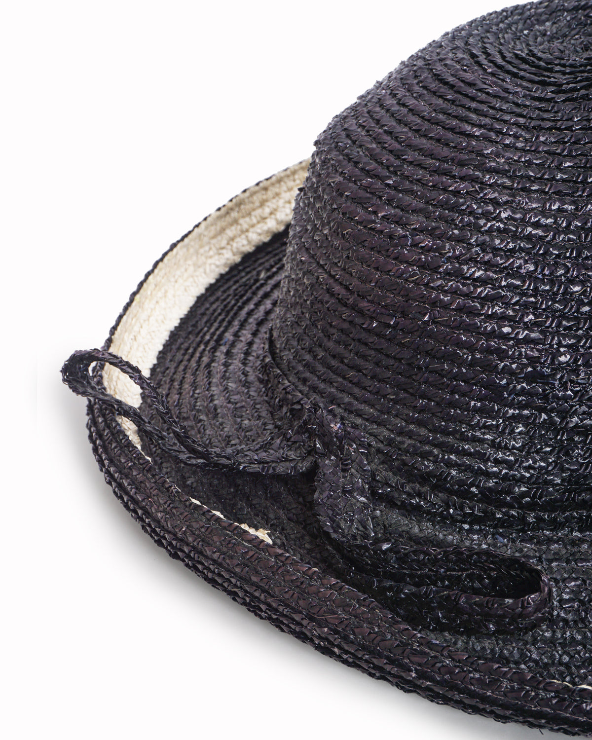 Schiaparelli Couture Two-Tone Woven Straw Sun Hat