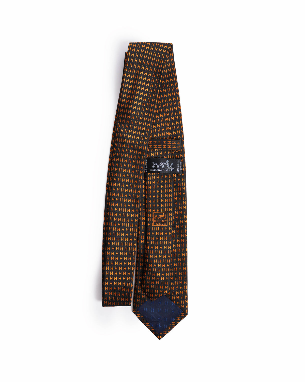 Hermès H-pattern Silk Tie