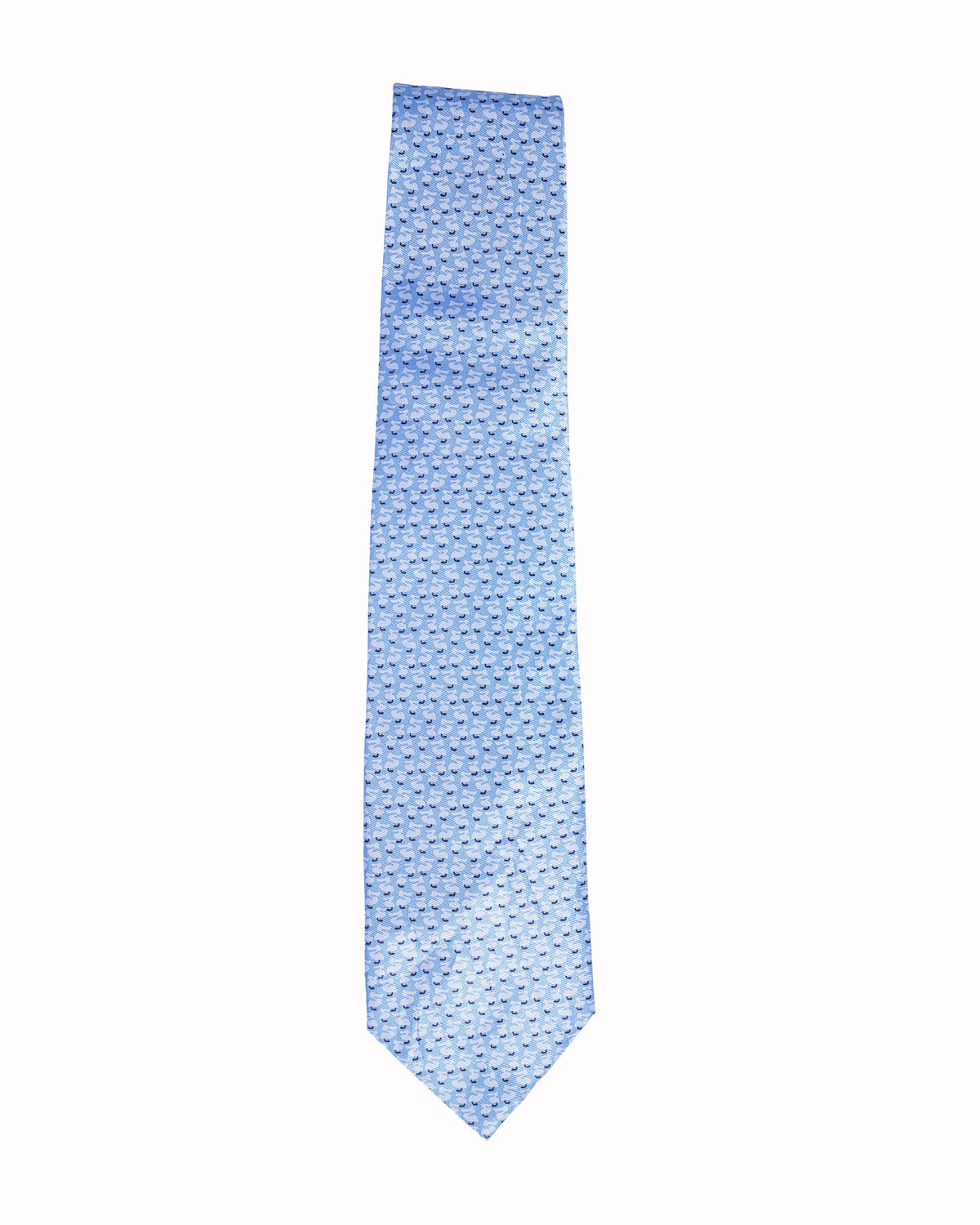 Salvatore Ferragamo blue swan print tie
