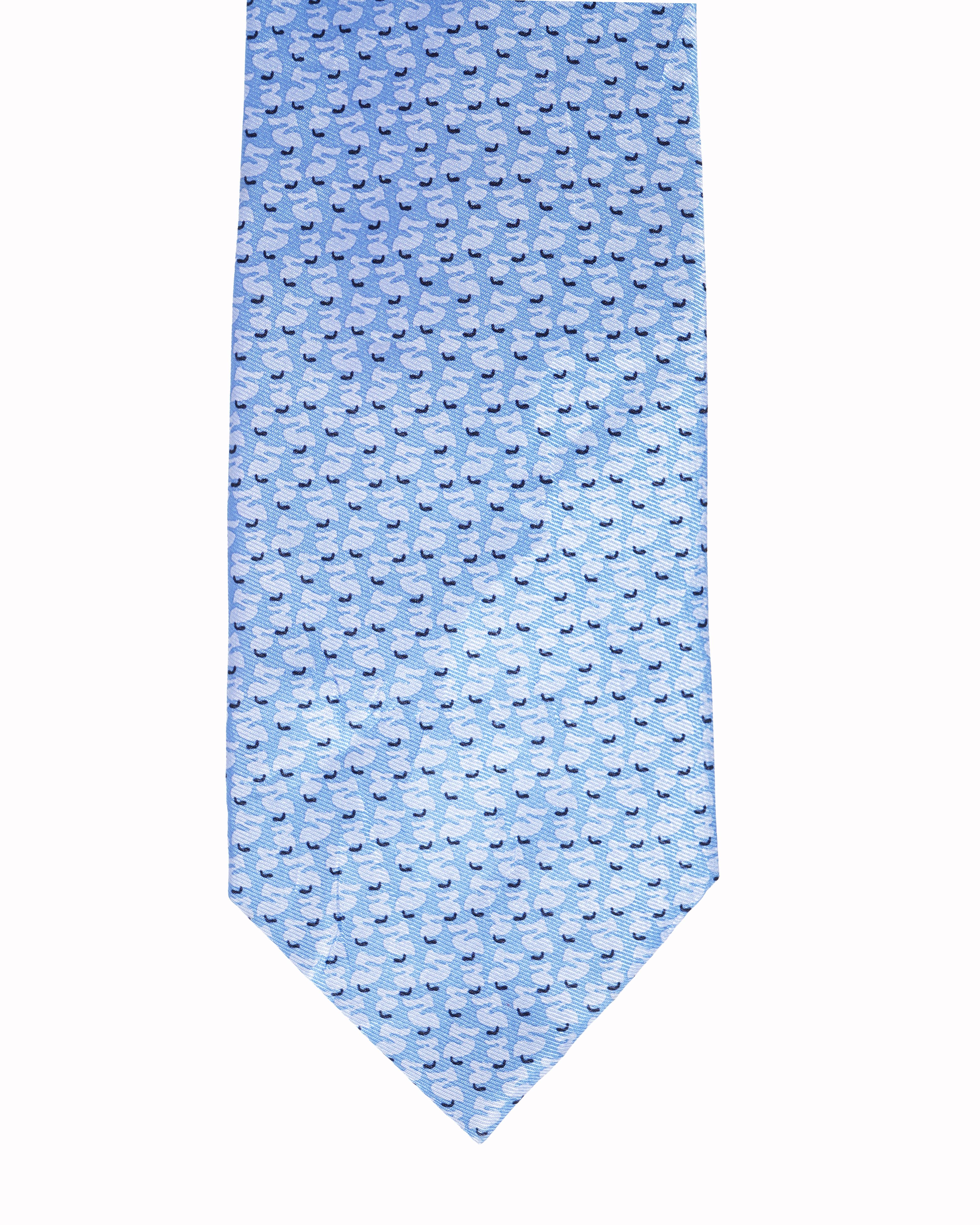 Salvatore Ferragamo blue swan print tie