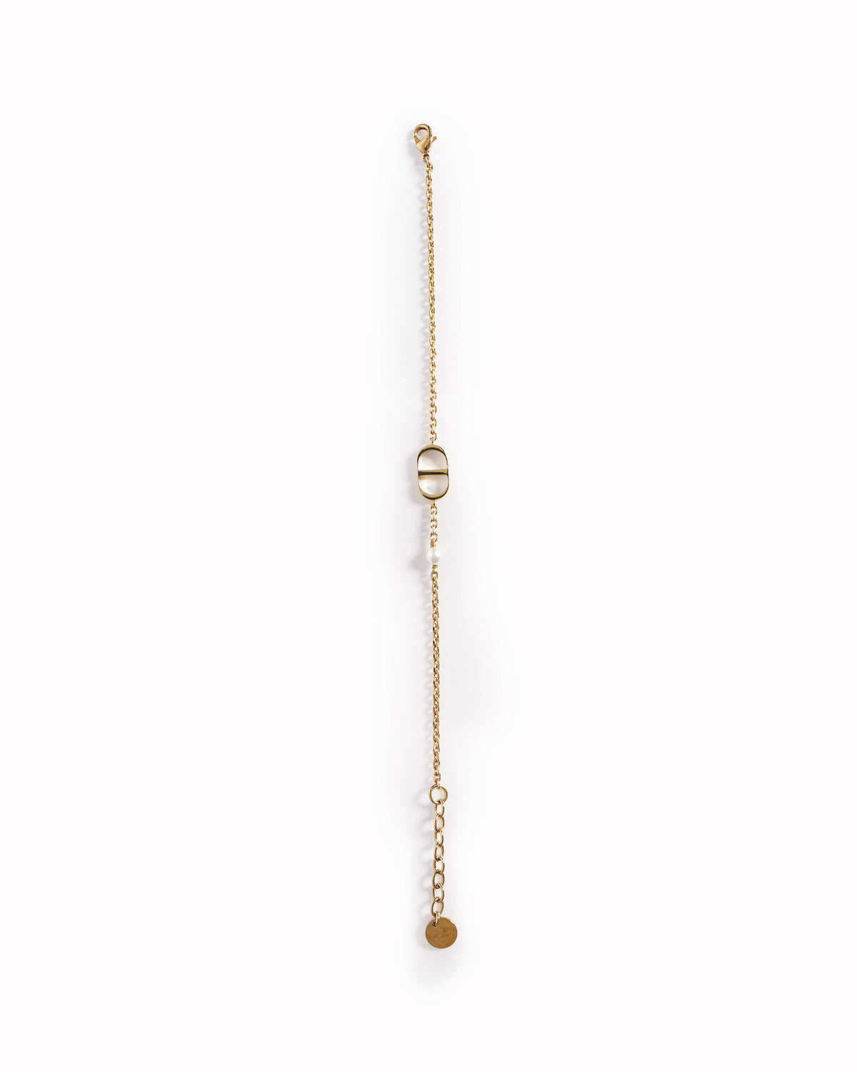 Dior Petit CD Bracelet Gold-Finish Metal with a white Resin Pearl