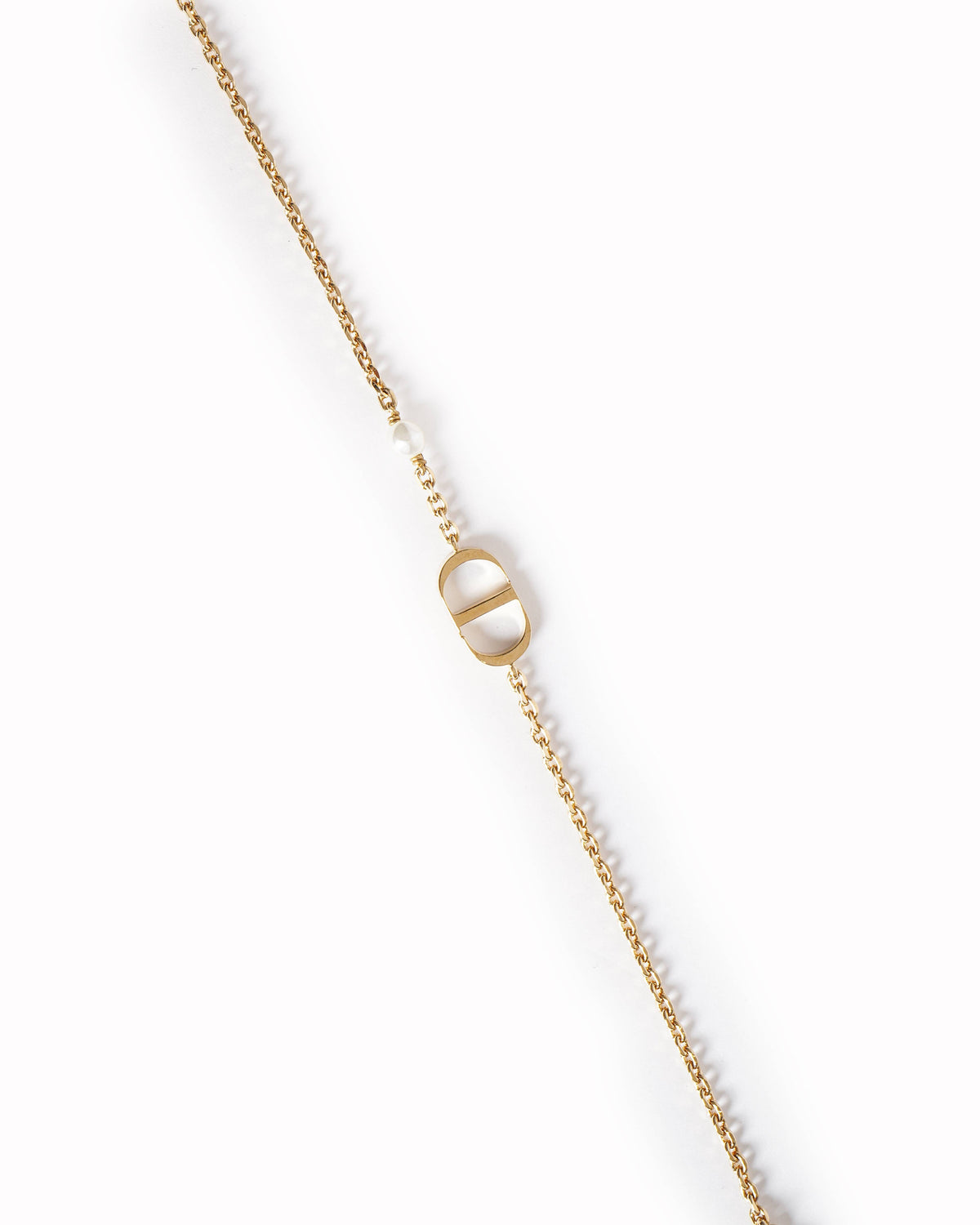 Dior Petit CD Bracelet Gold-Finish Metal with a white Resin Pearl