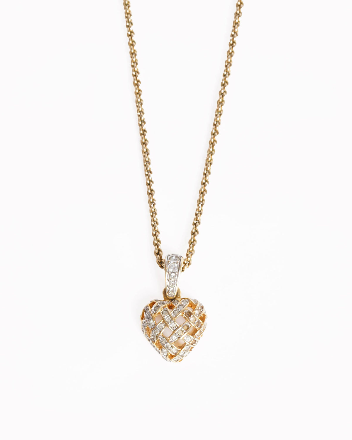Swarovski gold tone pendant with chain