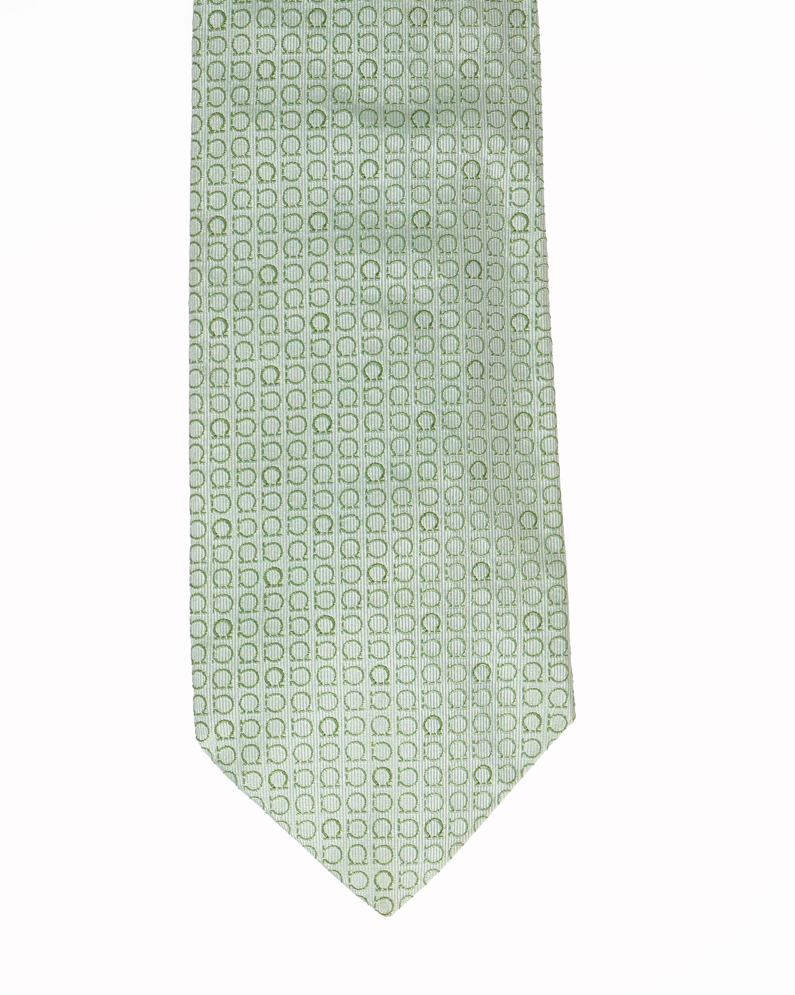 Salvatore ferragamo gancini logo tie