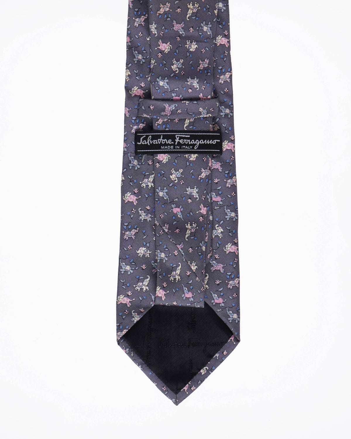 Salvatore ferragamo elephant printed tie