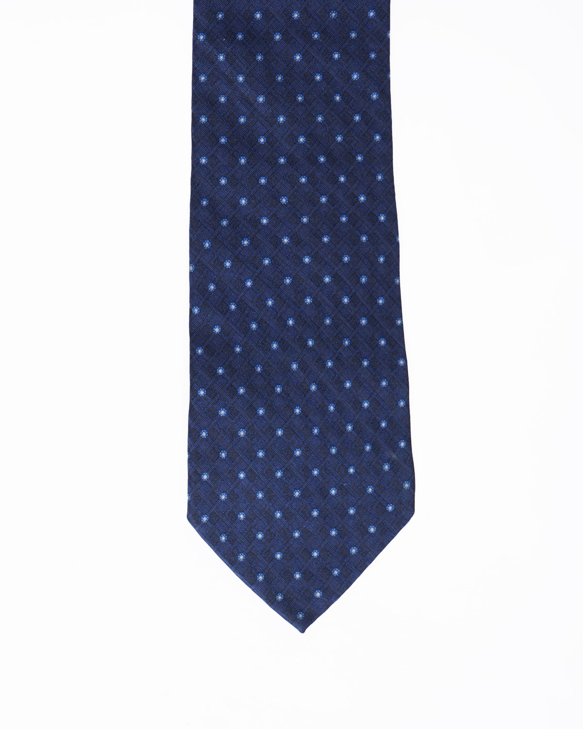 Dunhill Polka Dot Tie In Navy Blue