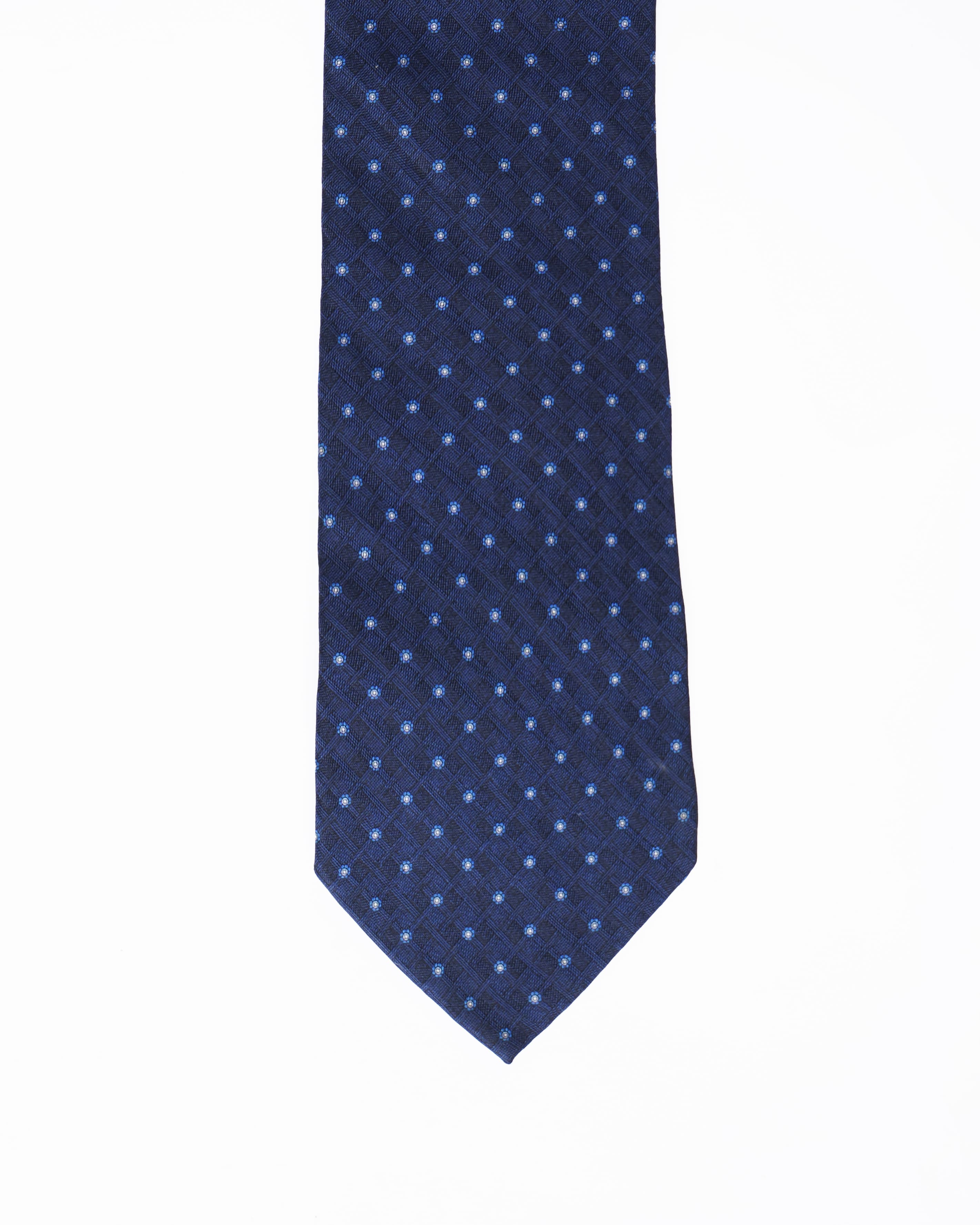 Dunhill Polka Dot Tie In Navy Blue
