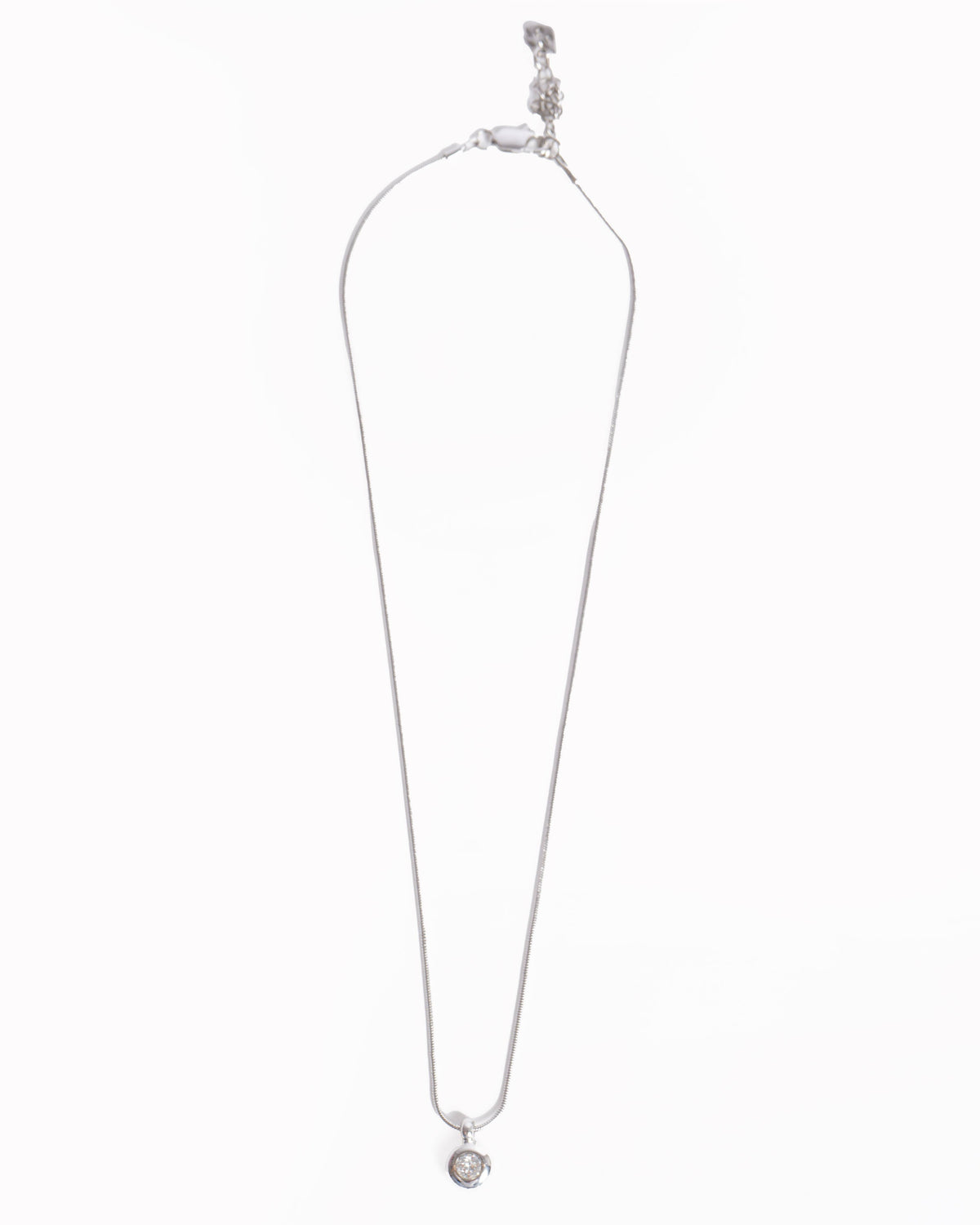 Swarovski sliver and diamond studded chain and earrings