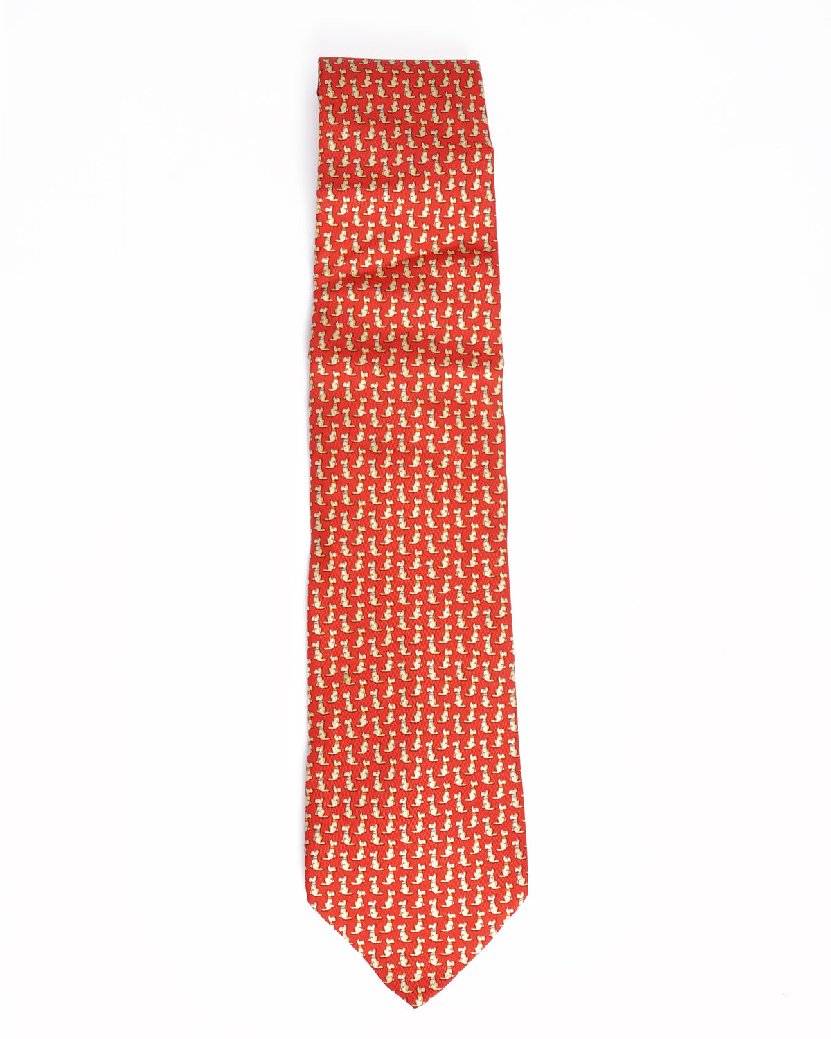 Salvatore ferragamo orange printed tie