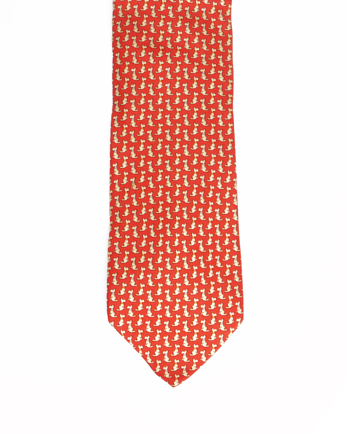 Salvatore ferragamo orange printed tie