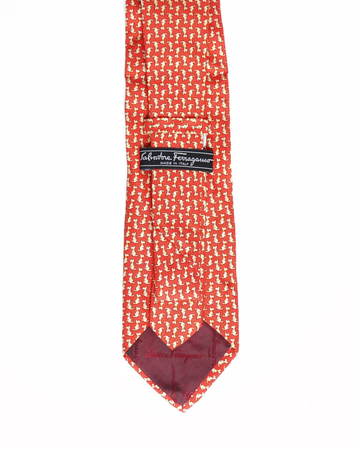 Salvatore ferragamo orange printed tie