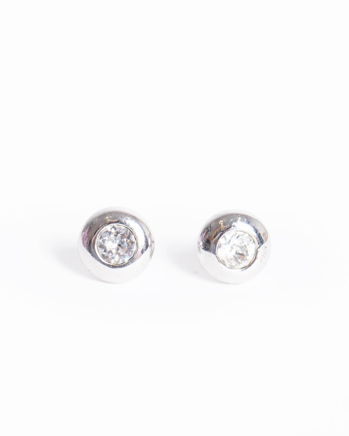 Swarovski sliver and diamond studded chain and earrings