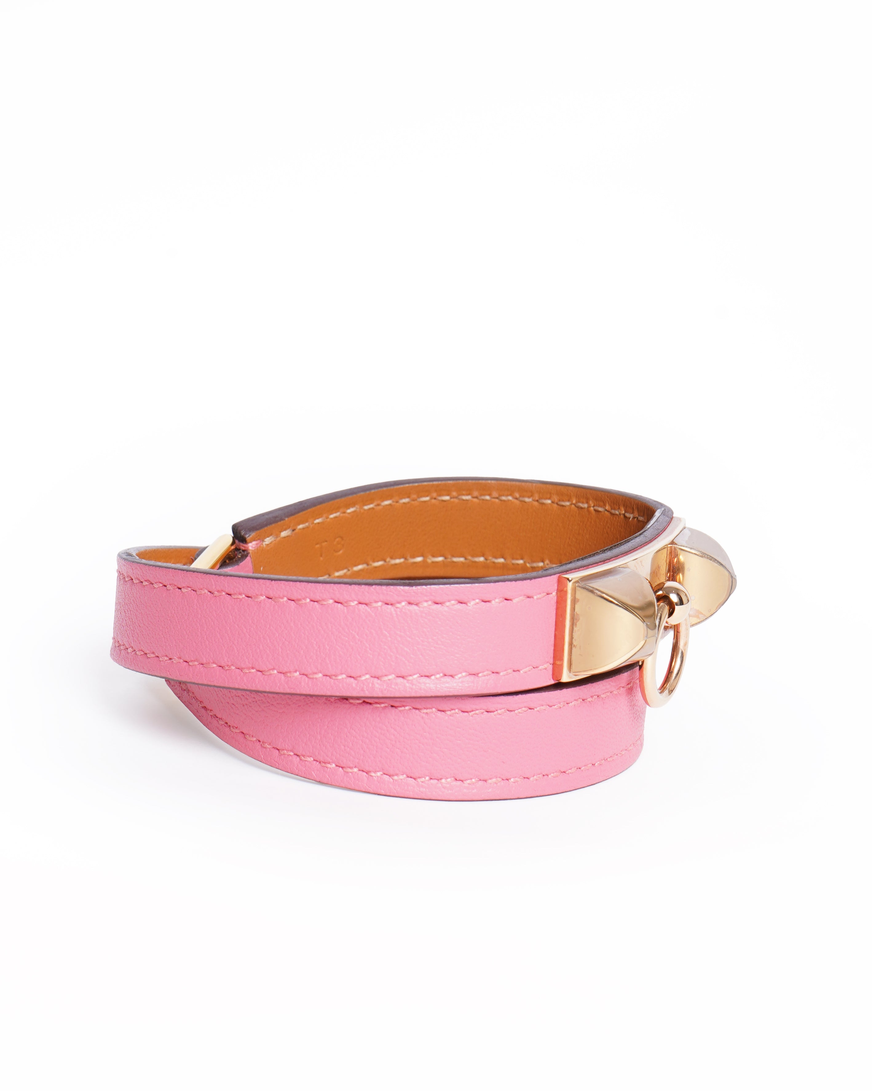 New Hermes rival medor double tour pink bracelet