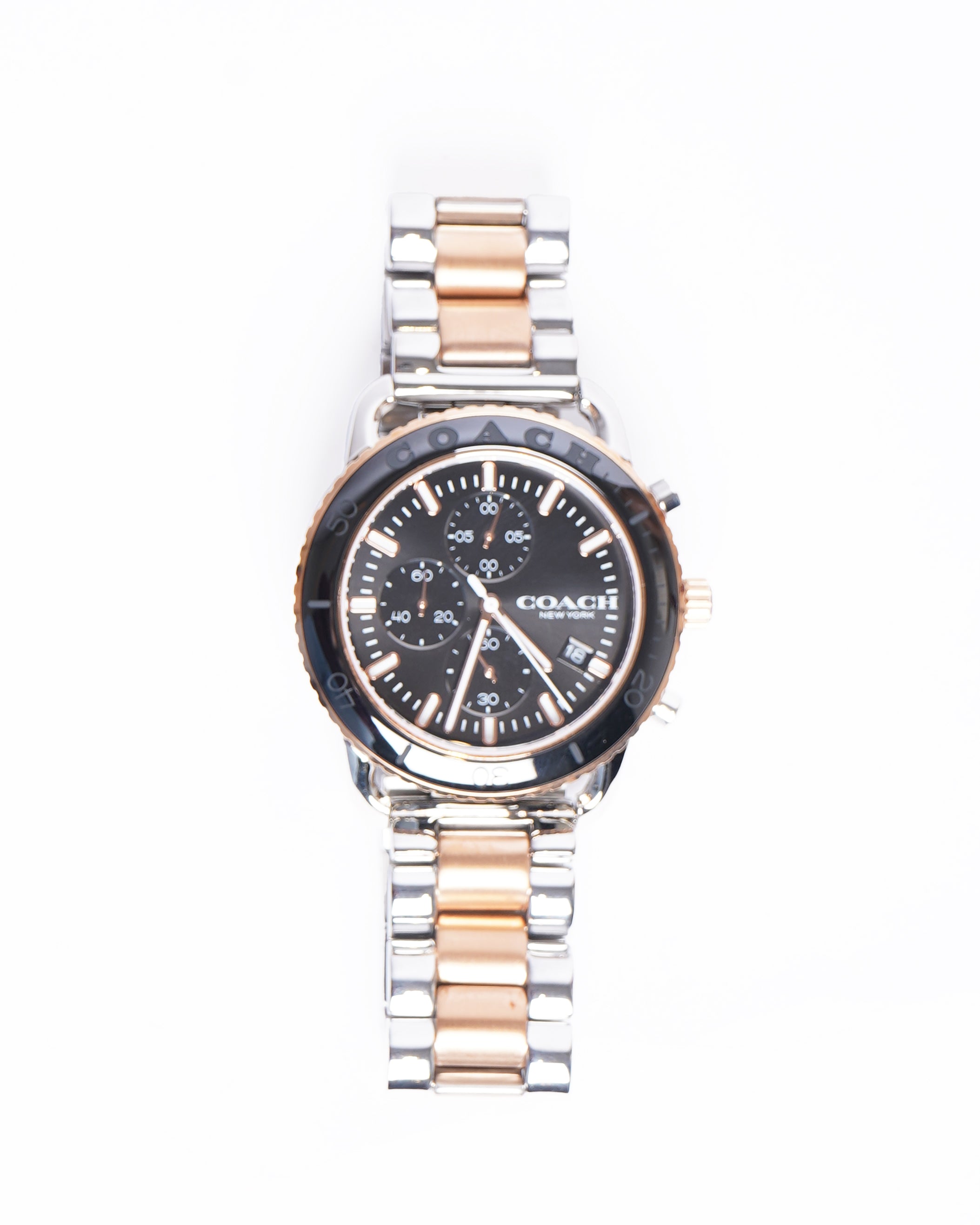 New Coach cruiser dual tone men's watch