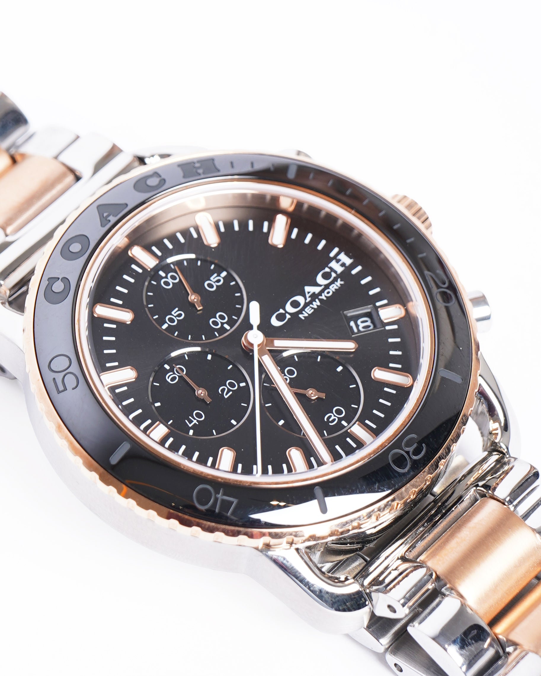 New Coach cruiser dual tone men's watch