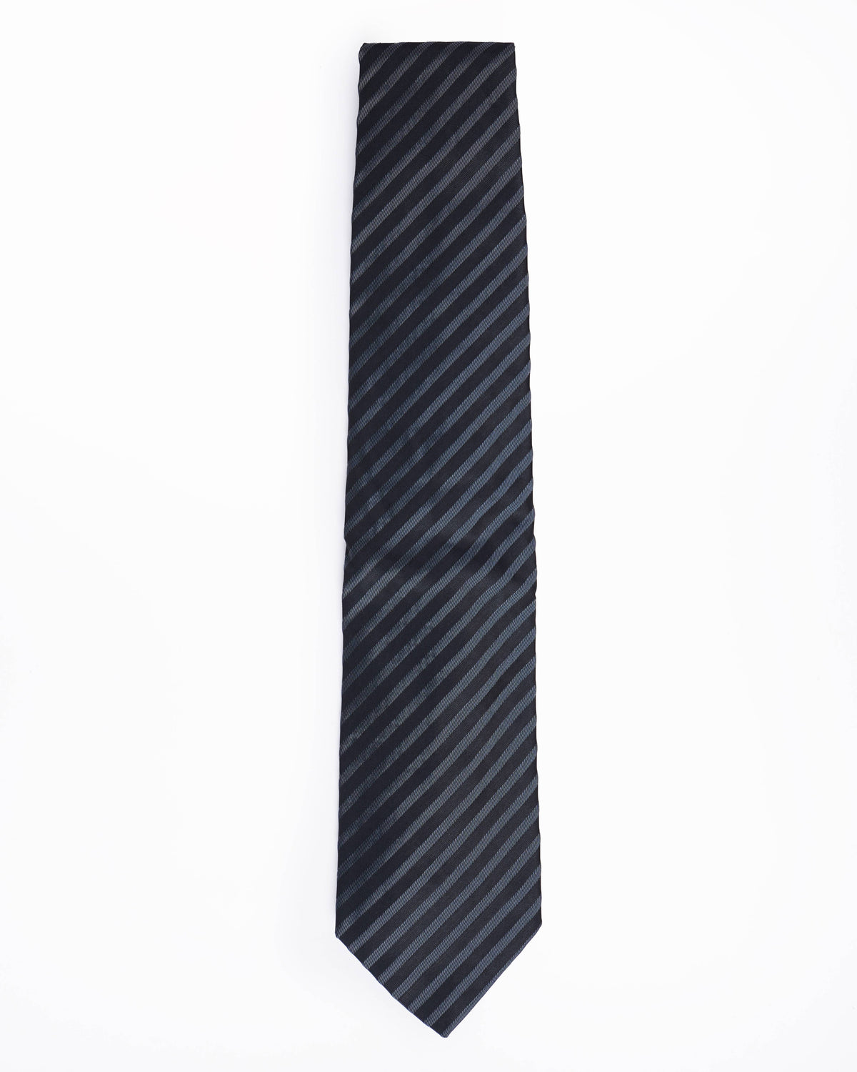 Hugo boss black and grey striped tie