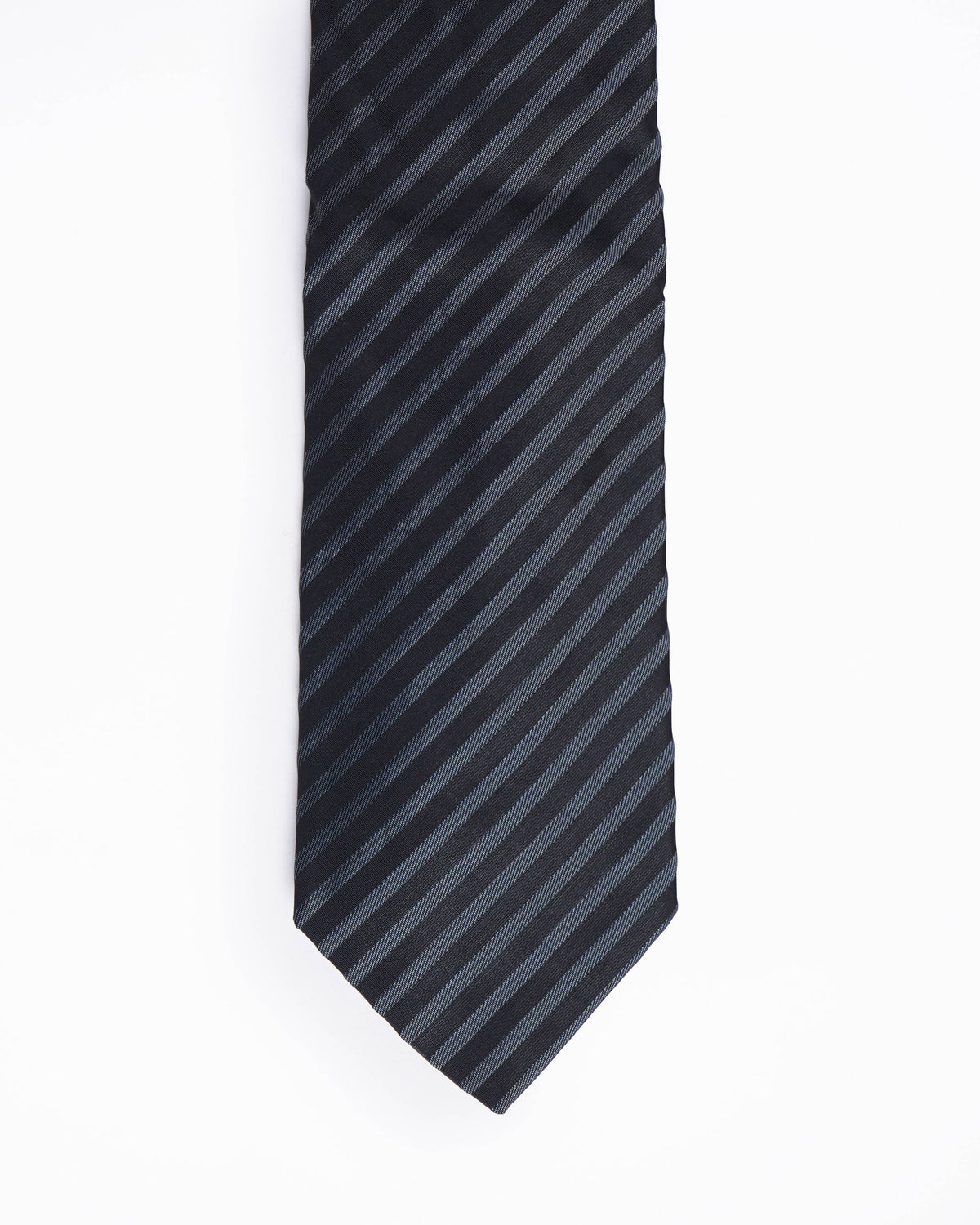 Hugo boss black and grey striped tie