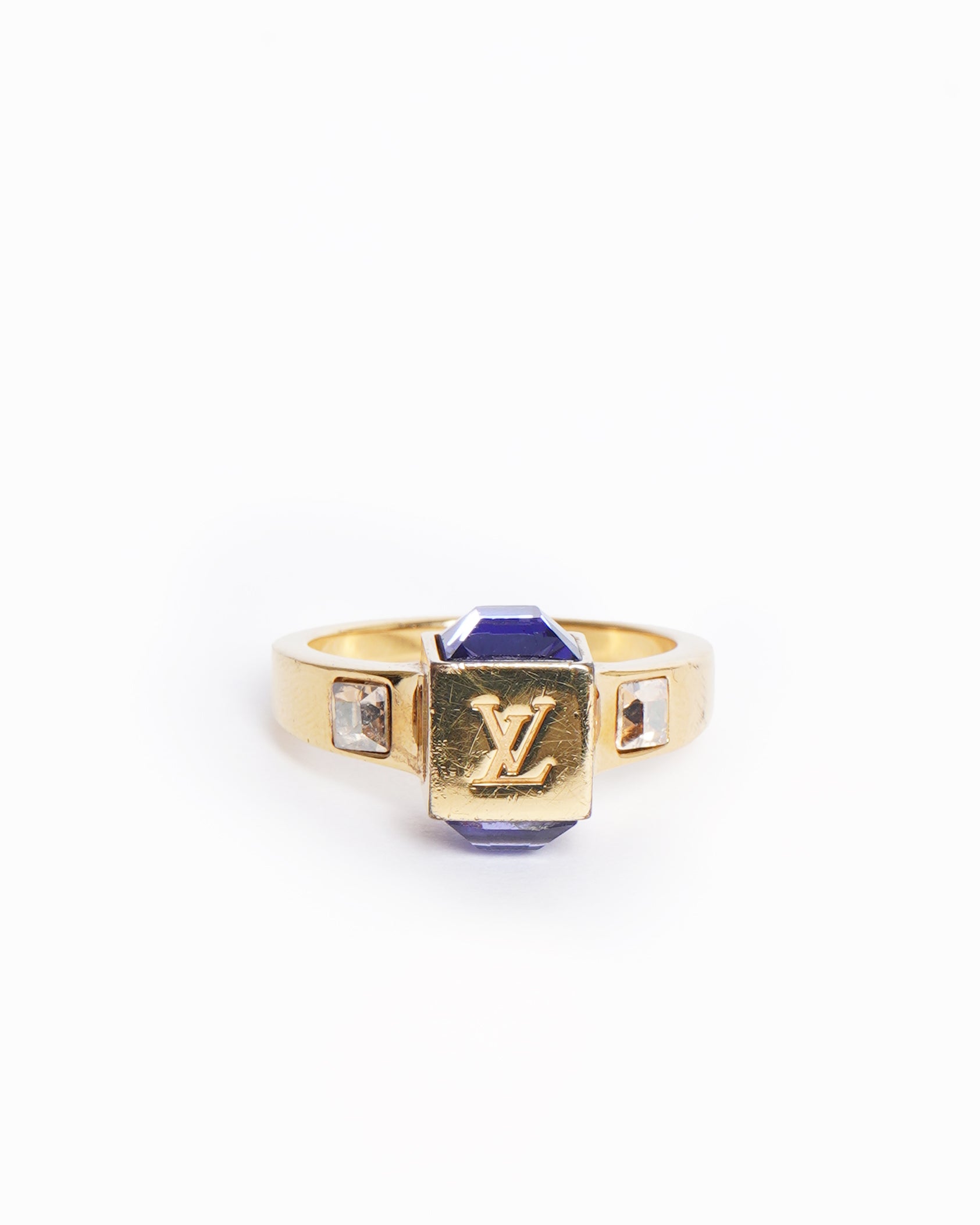 Louis vuitton crystal gamble ring