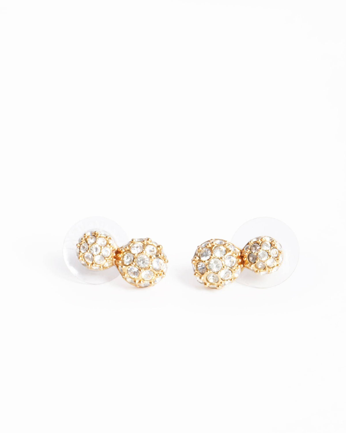 Swarovski crystal stud earrings with gold tone plating