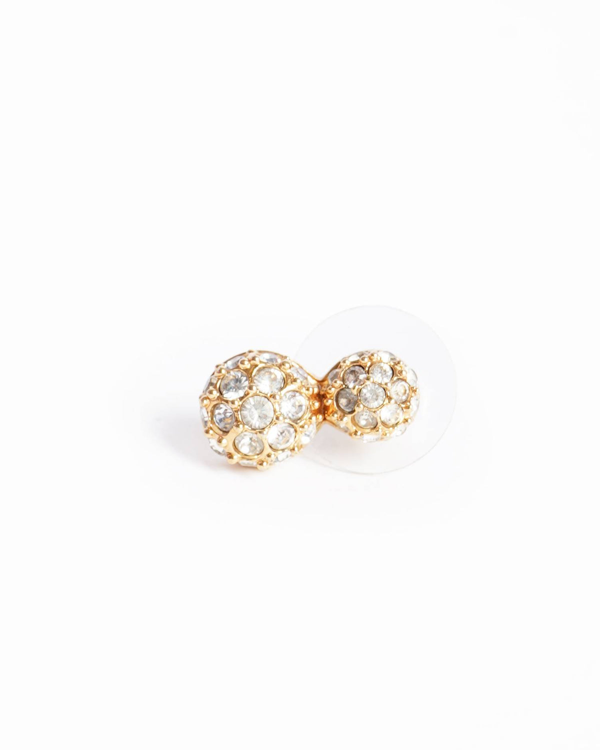 Swarovski crystal stud earrings with gold tone plating