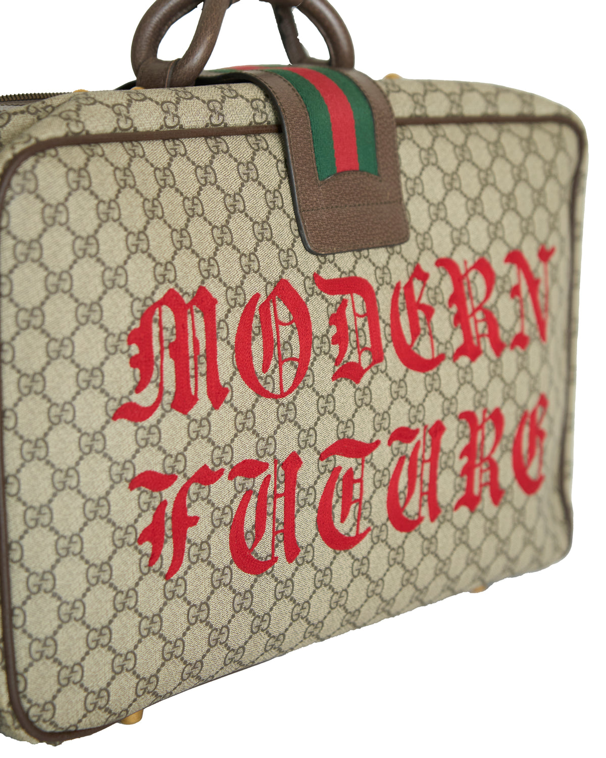 Gucci GG Supreme Monogram Embroidered Courier Suitcase