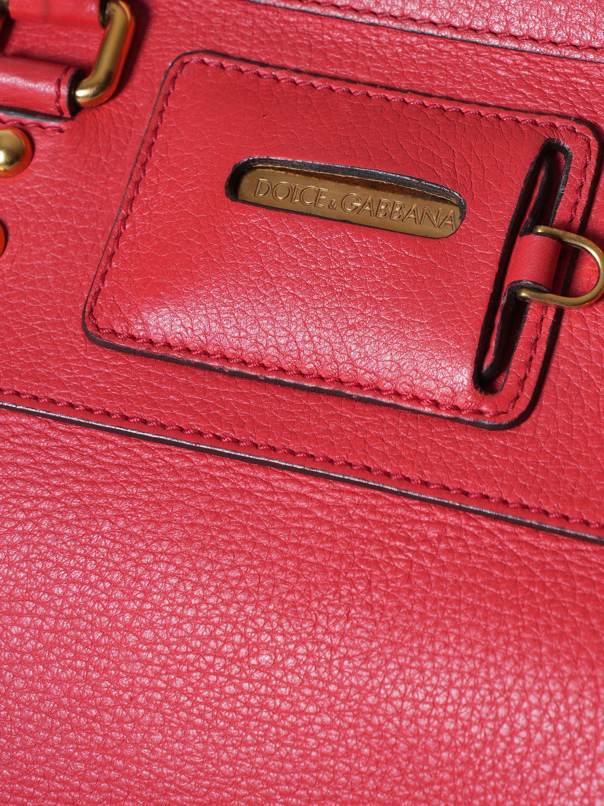 Dolce & Gabbana Miss Easy Way Boston Handbag In Red