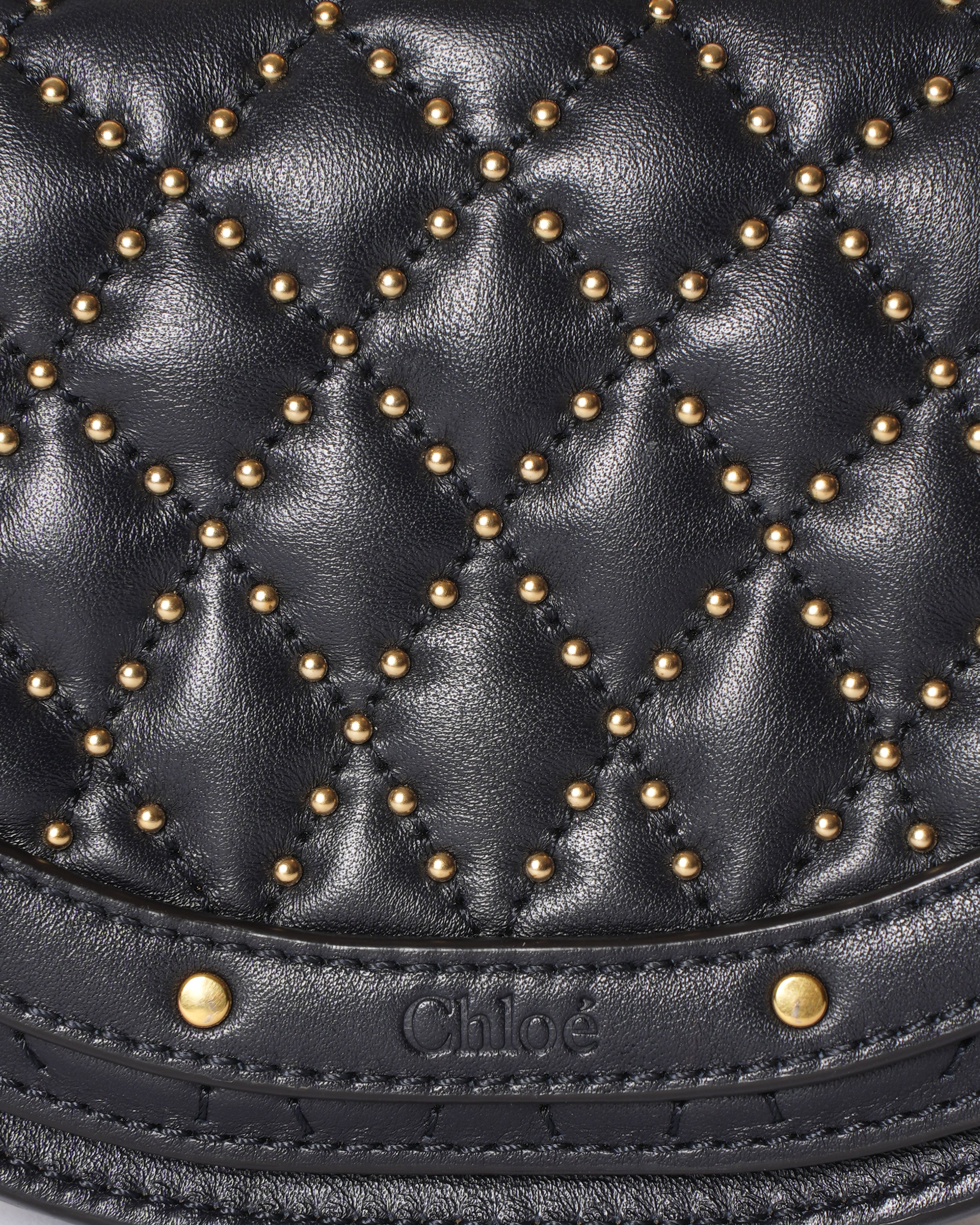 Chloe Calf Skin Nile Bracelet Bag In Black