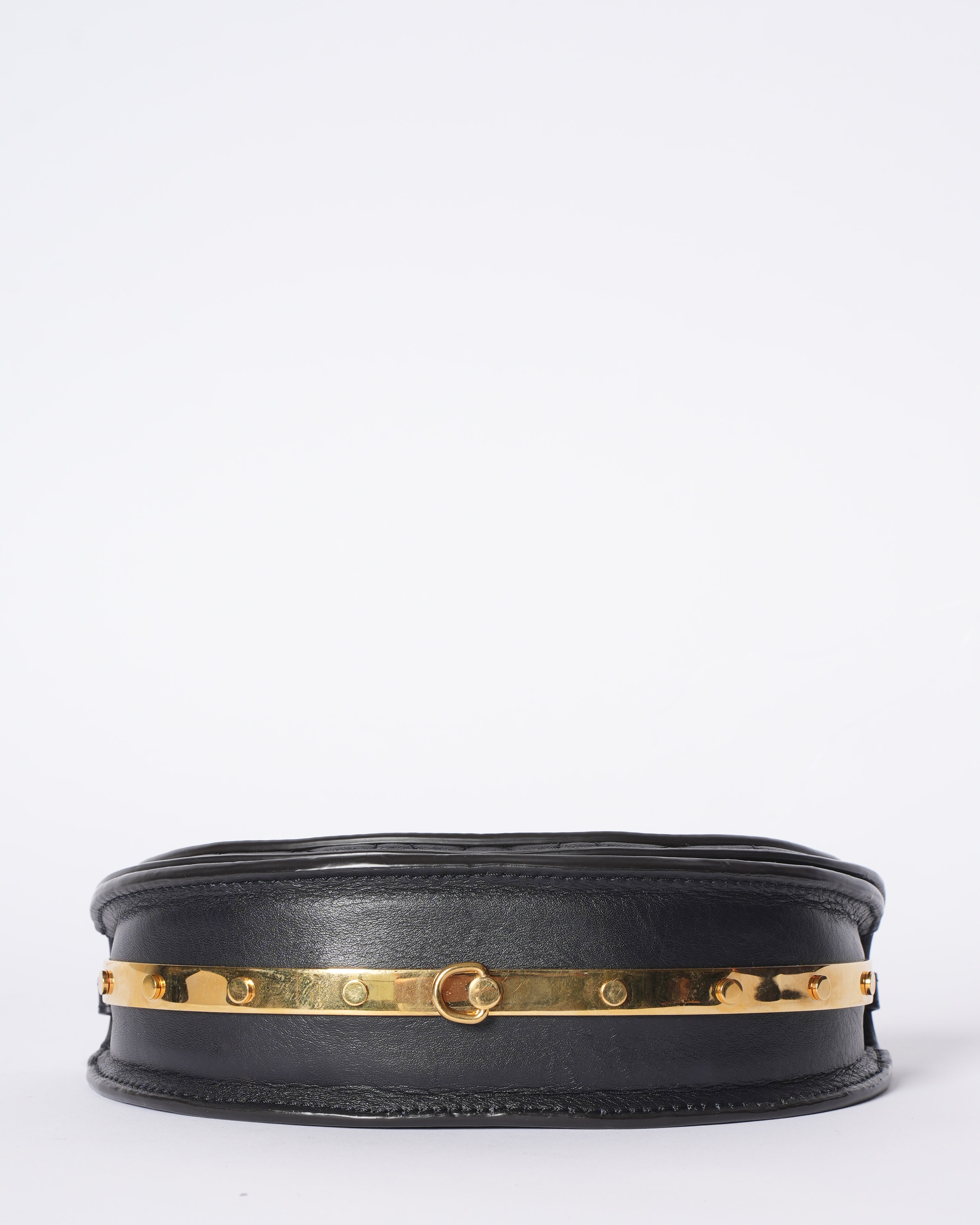 Chloe Calf Skin Nile Bracelet Bag In Black