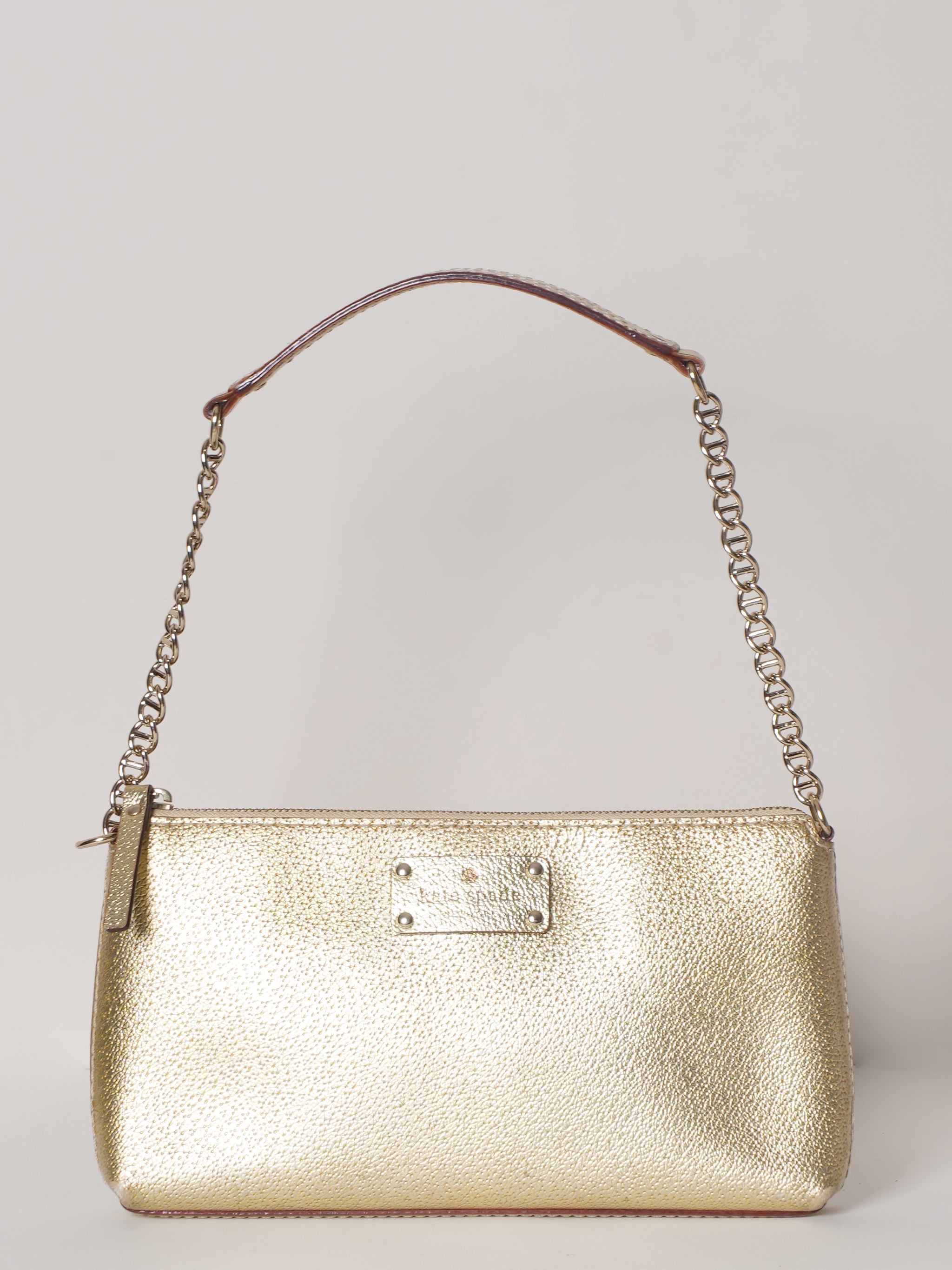 Kate spade Byrd Wellesley Gold Leather Shoulder Bag