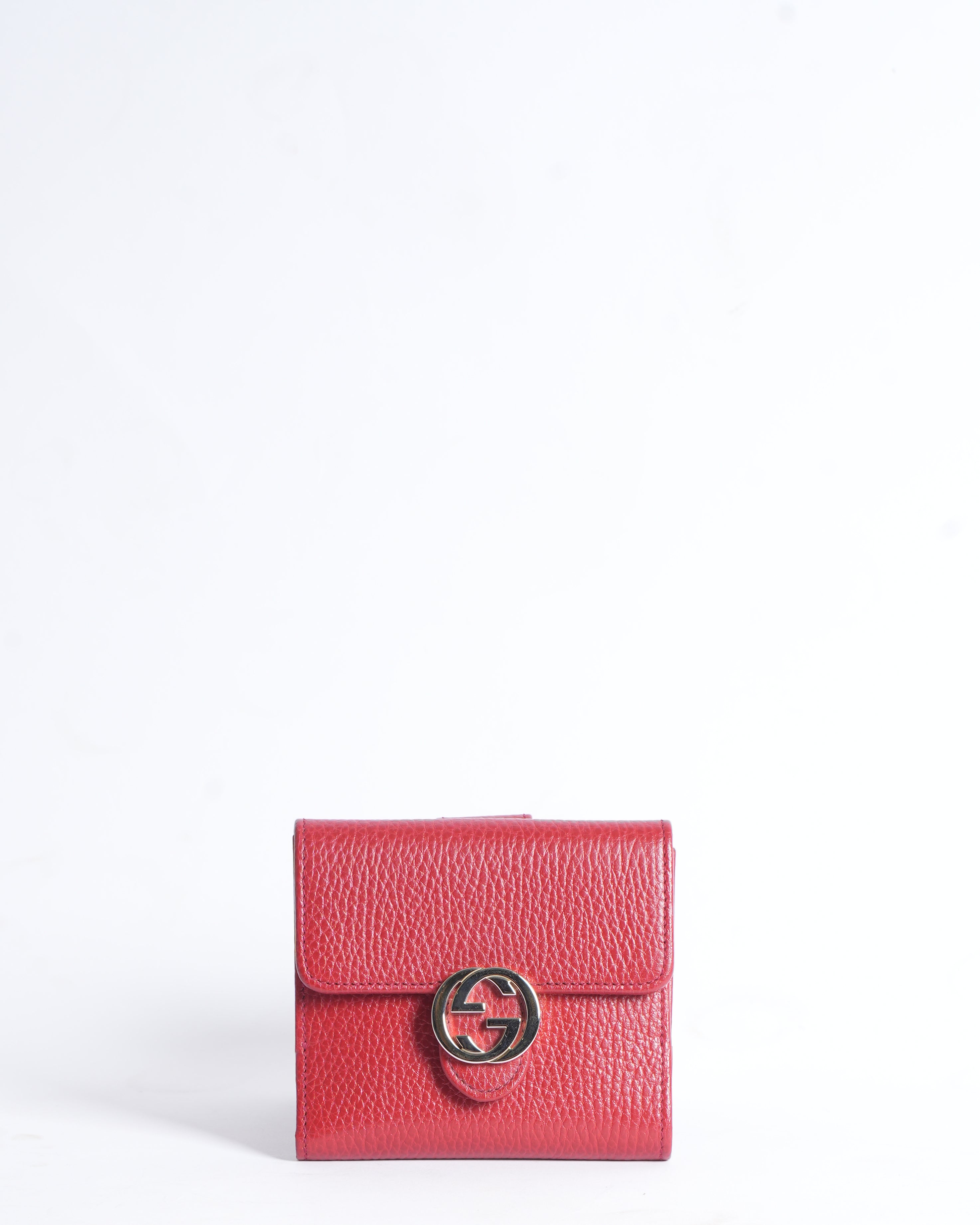 New Gucci GG Marmont Bifold Wallet In Red