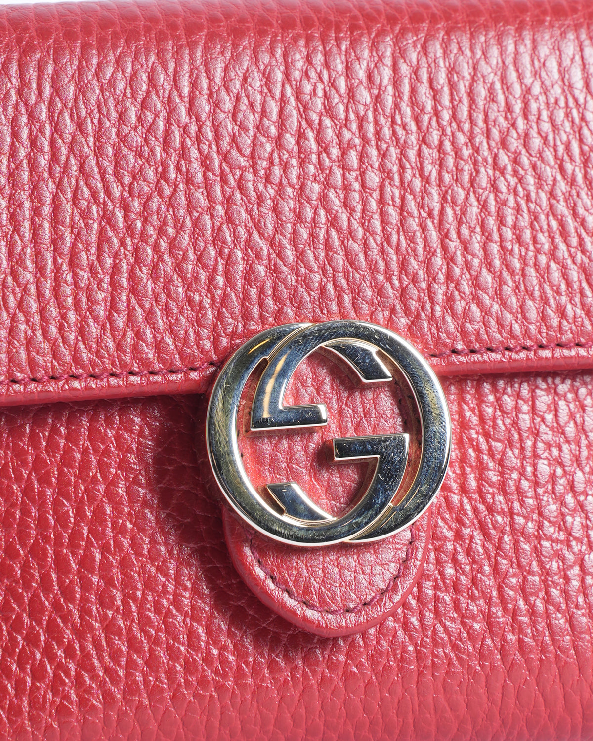 New Gucci GG Marmont Bifold Wallet In Red