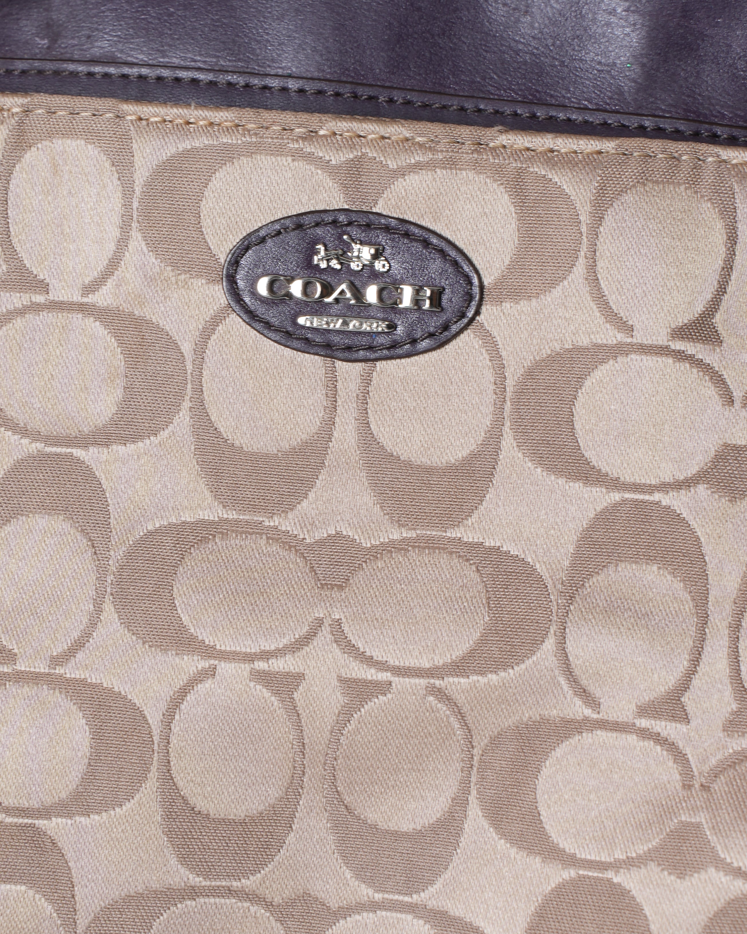 Coach Purple Top Handle Bag