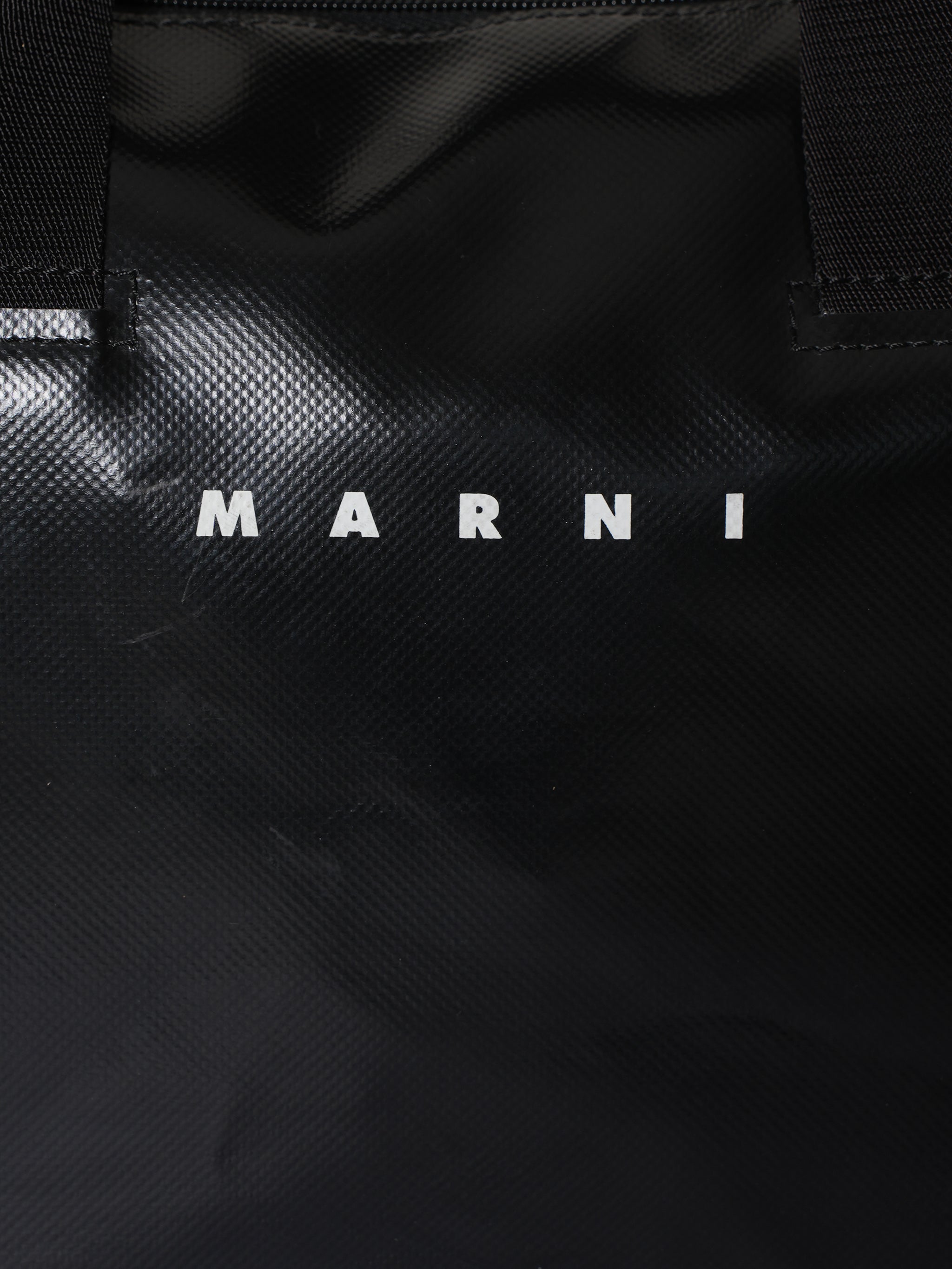 Marni Bi Coloured Black & Blue PVC Tribeca Carry All Tote Messenger Bag