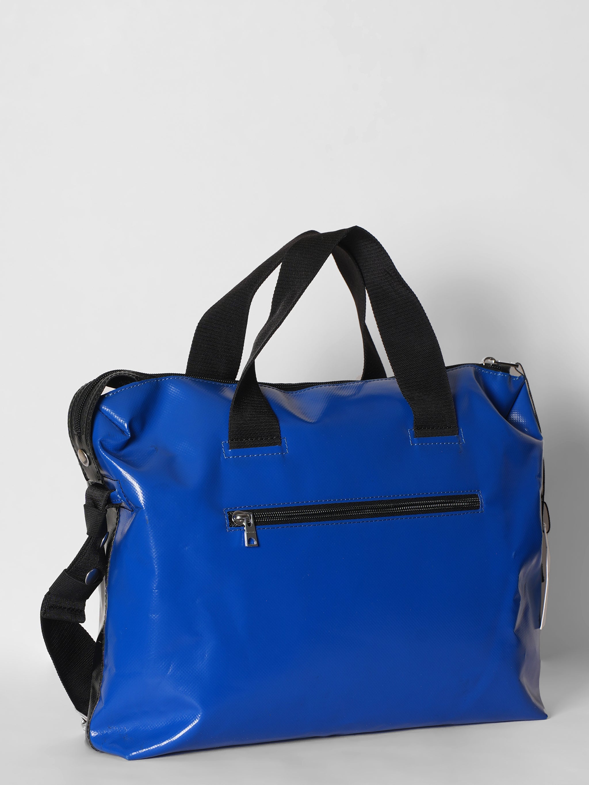 Marni Bi Coloured Black & Blue PVC Tribeca Carry All Tote Messenger Bag