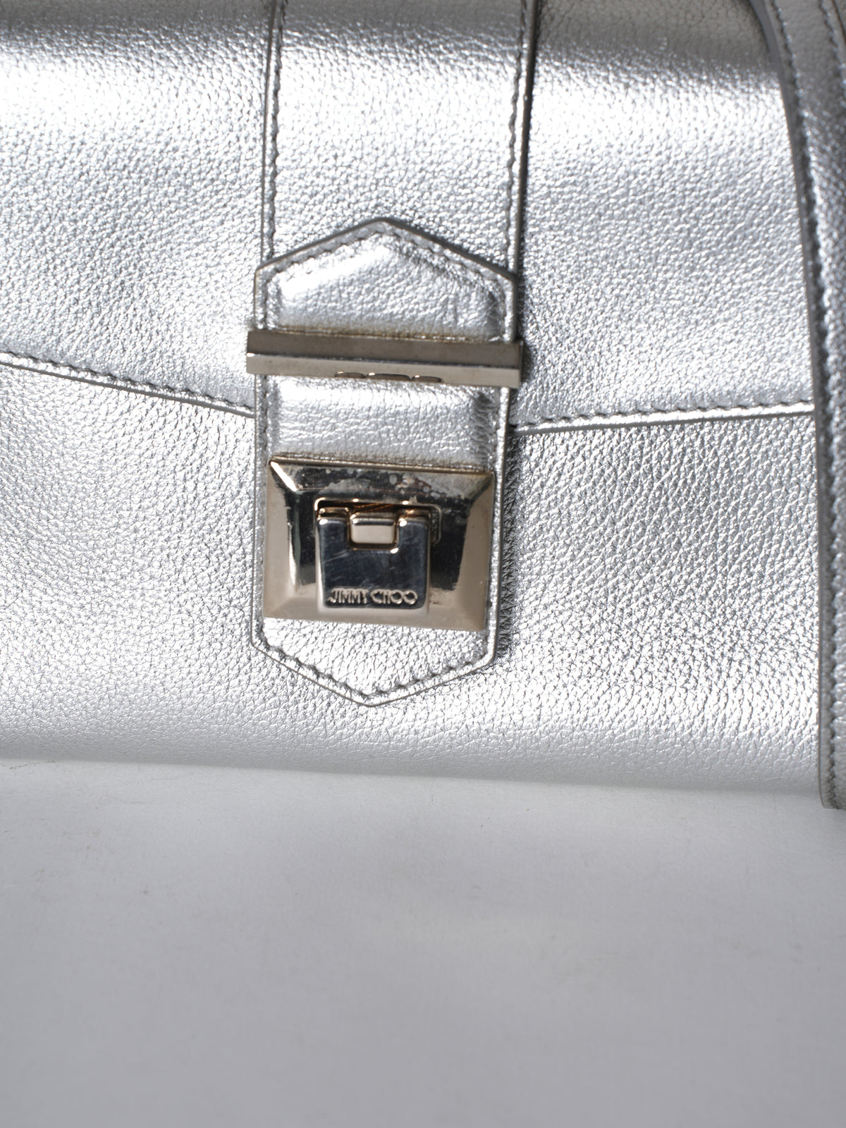 Jimmy choo Metallic Silver Maianne Bag