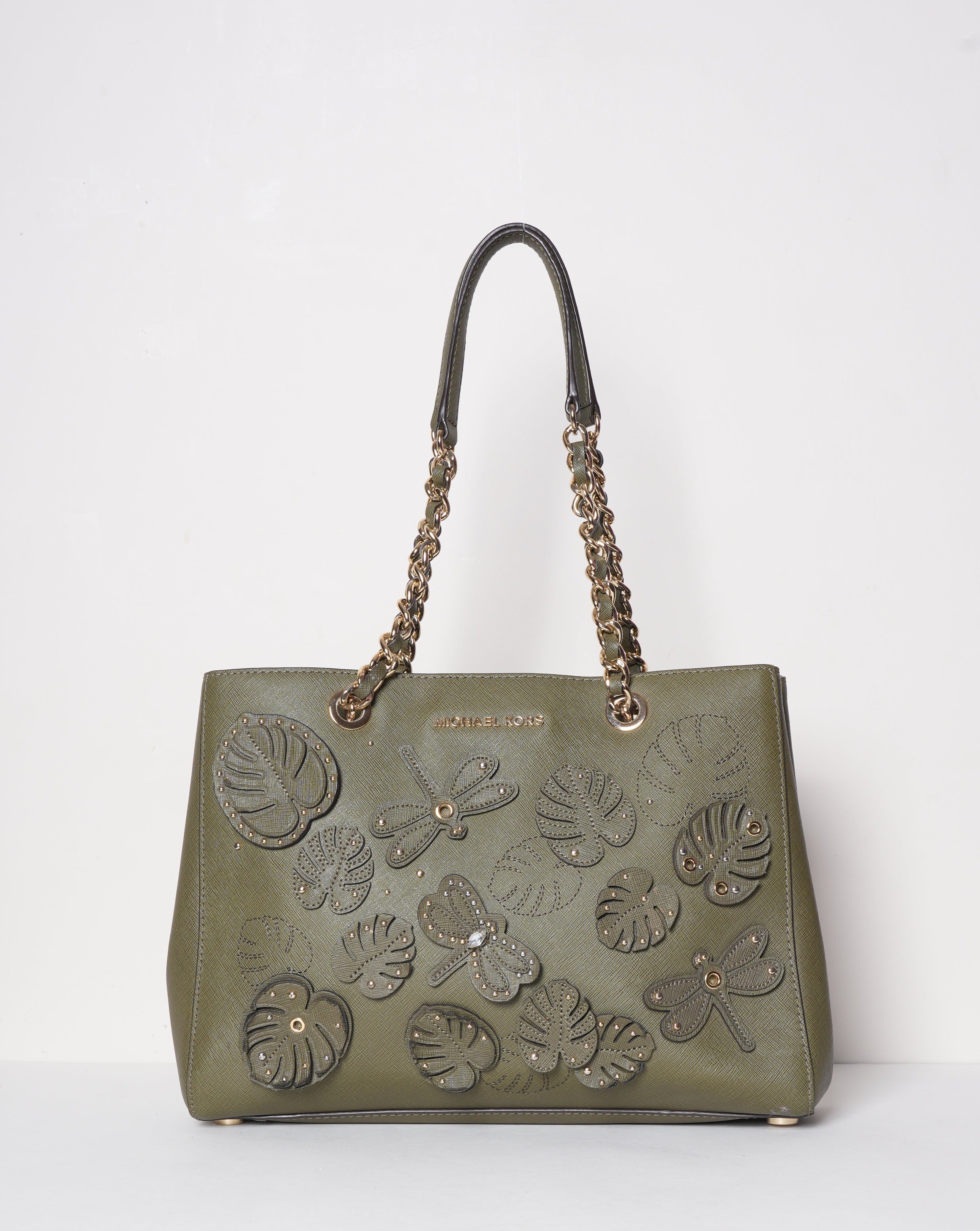 Michael Kors Dragonfly Susannah Leather Tote Bag
