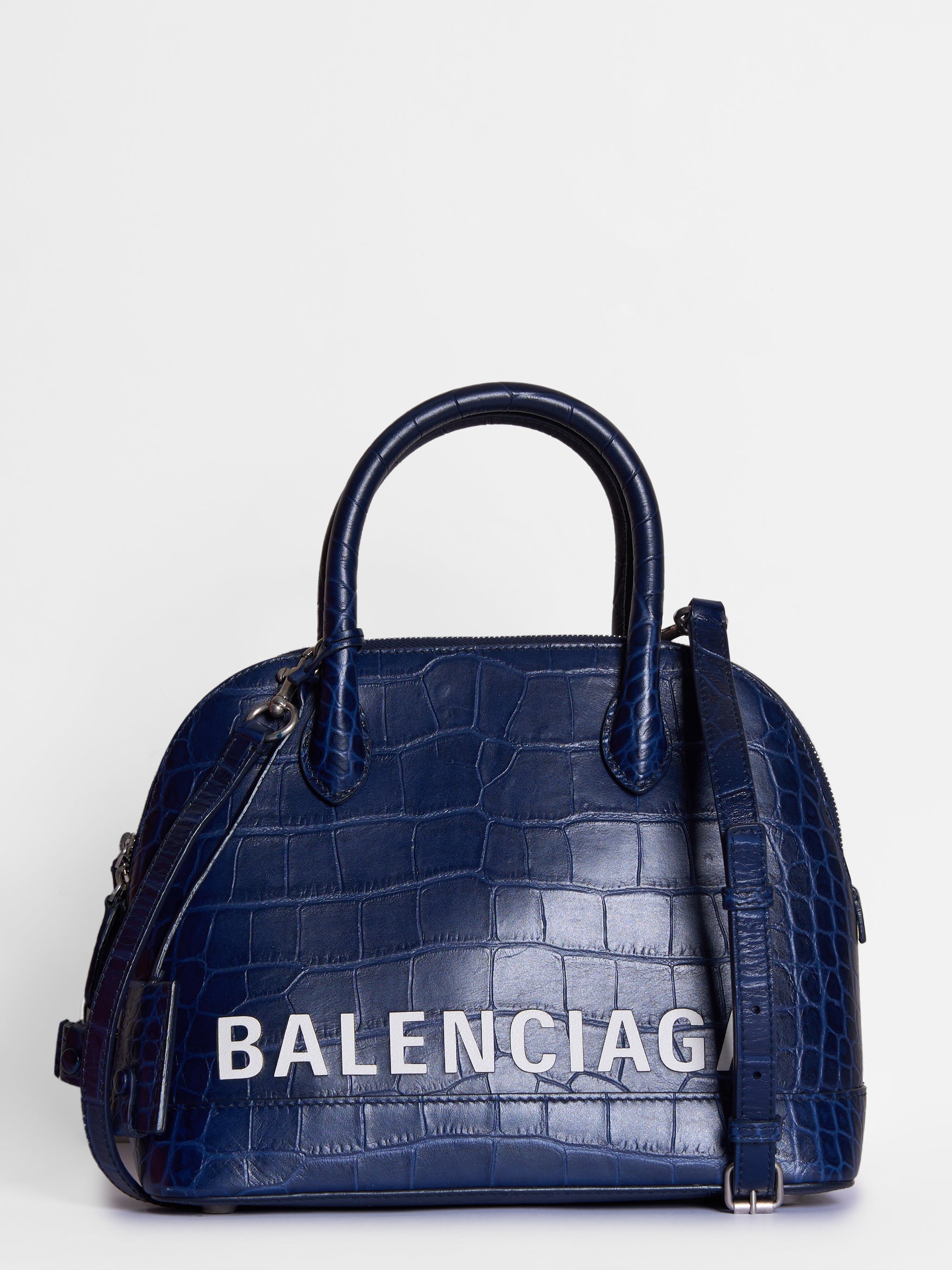 Balenciaga Crocodile Embossed Calfskin Bag