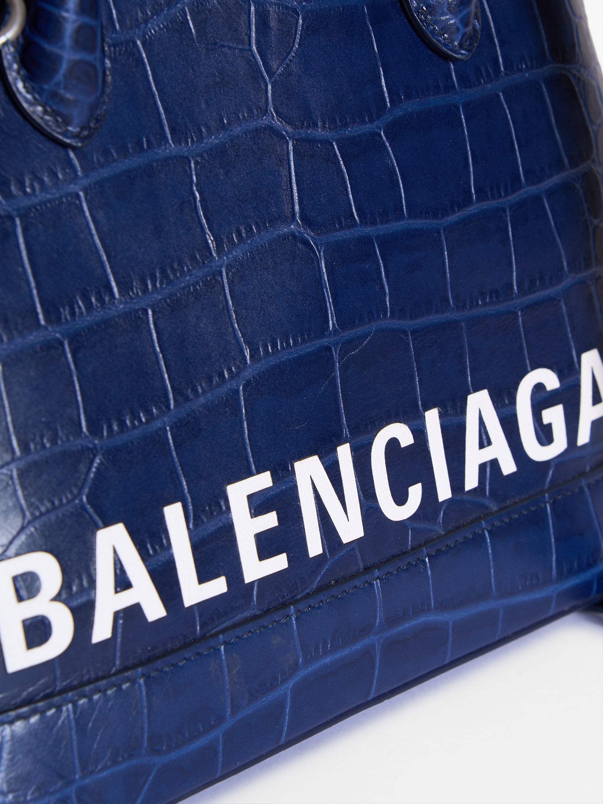 Balenciaga Crocodile Embossed Calfskin Bag