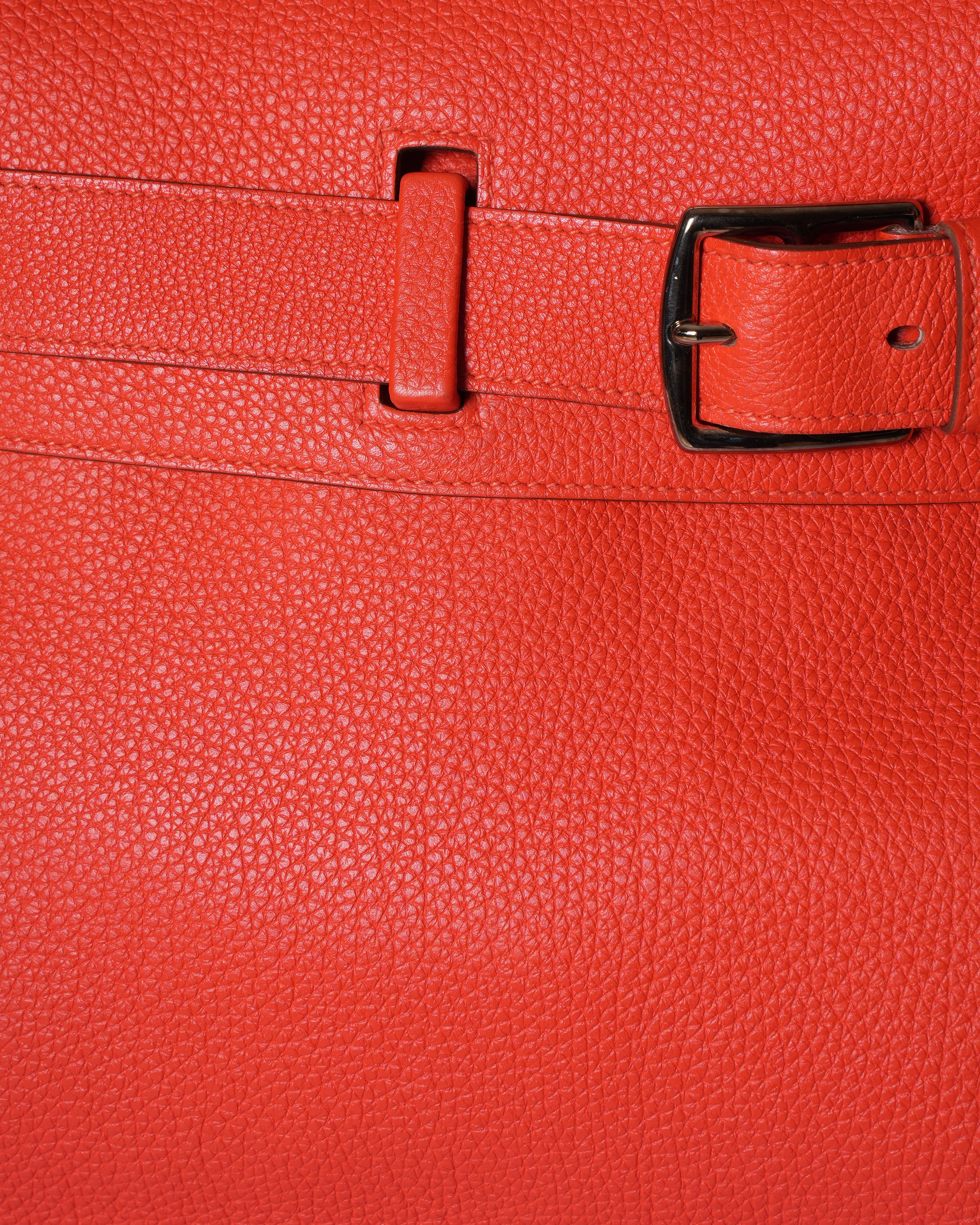 Hermes Capucine Taurillion Clemence Leather Bag