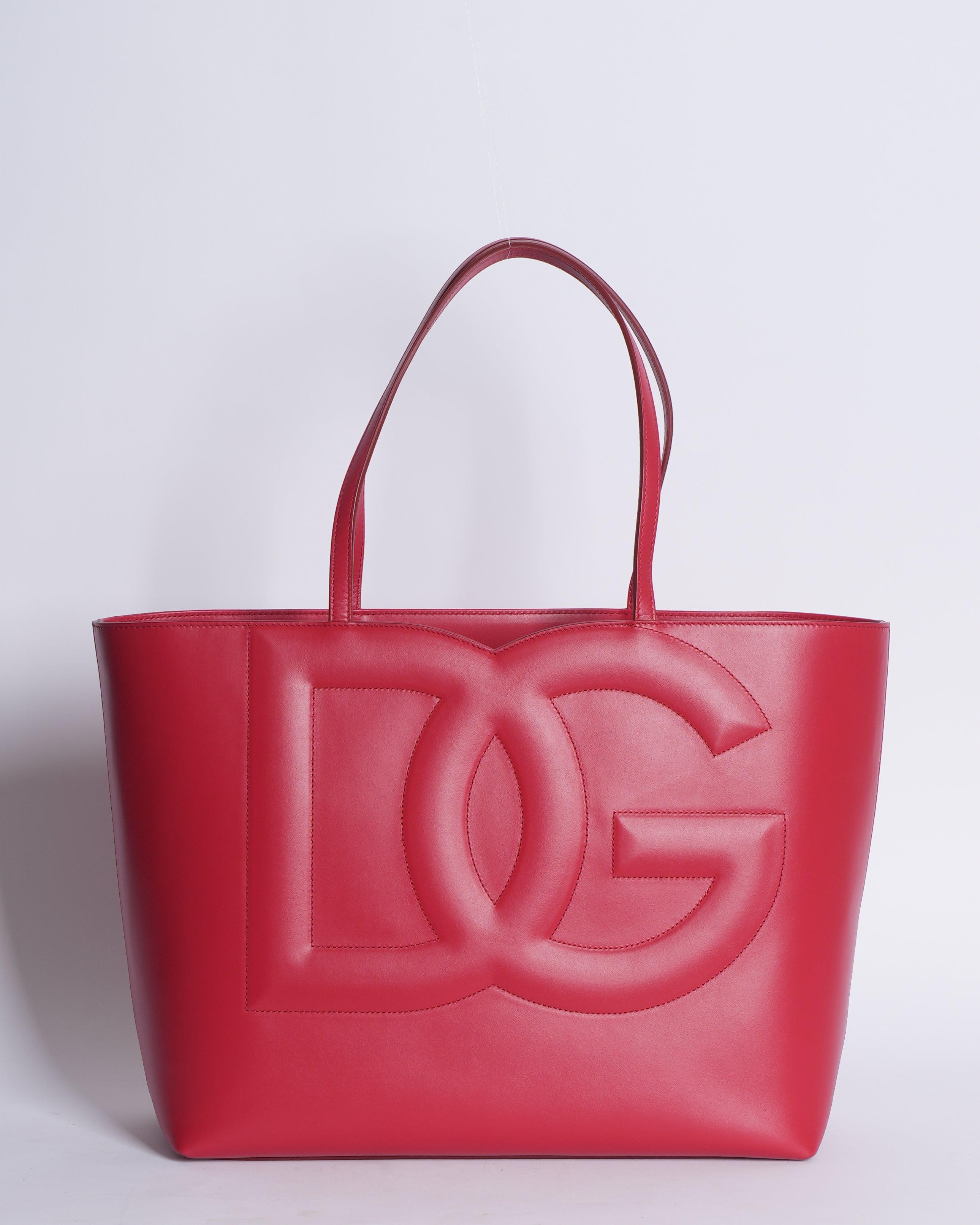 Dolce & Gabbana Calfskin DG Logo Shopper Tote