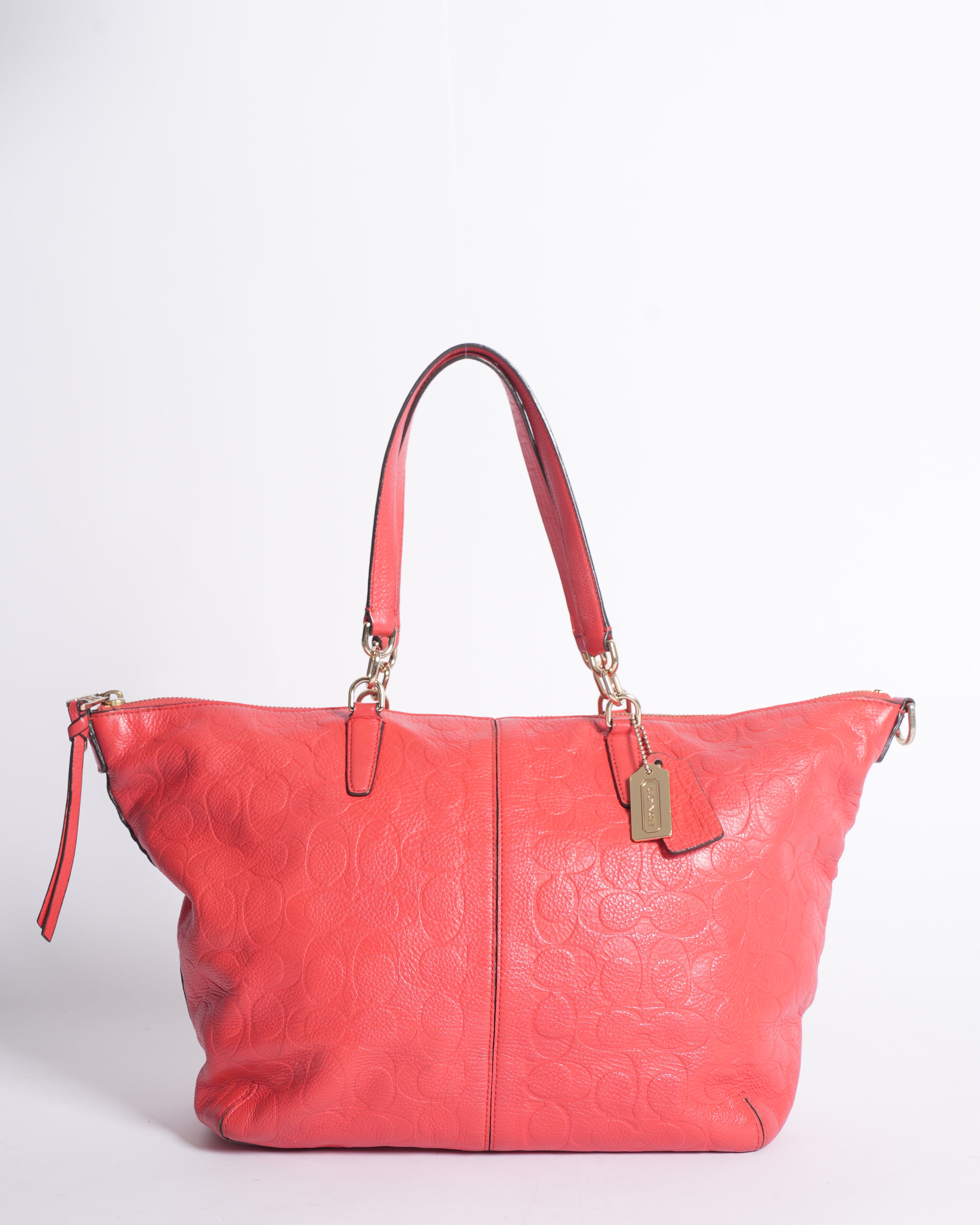 Coach gallery embossed tote bag