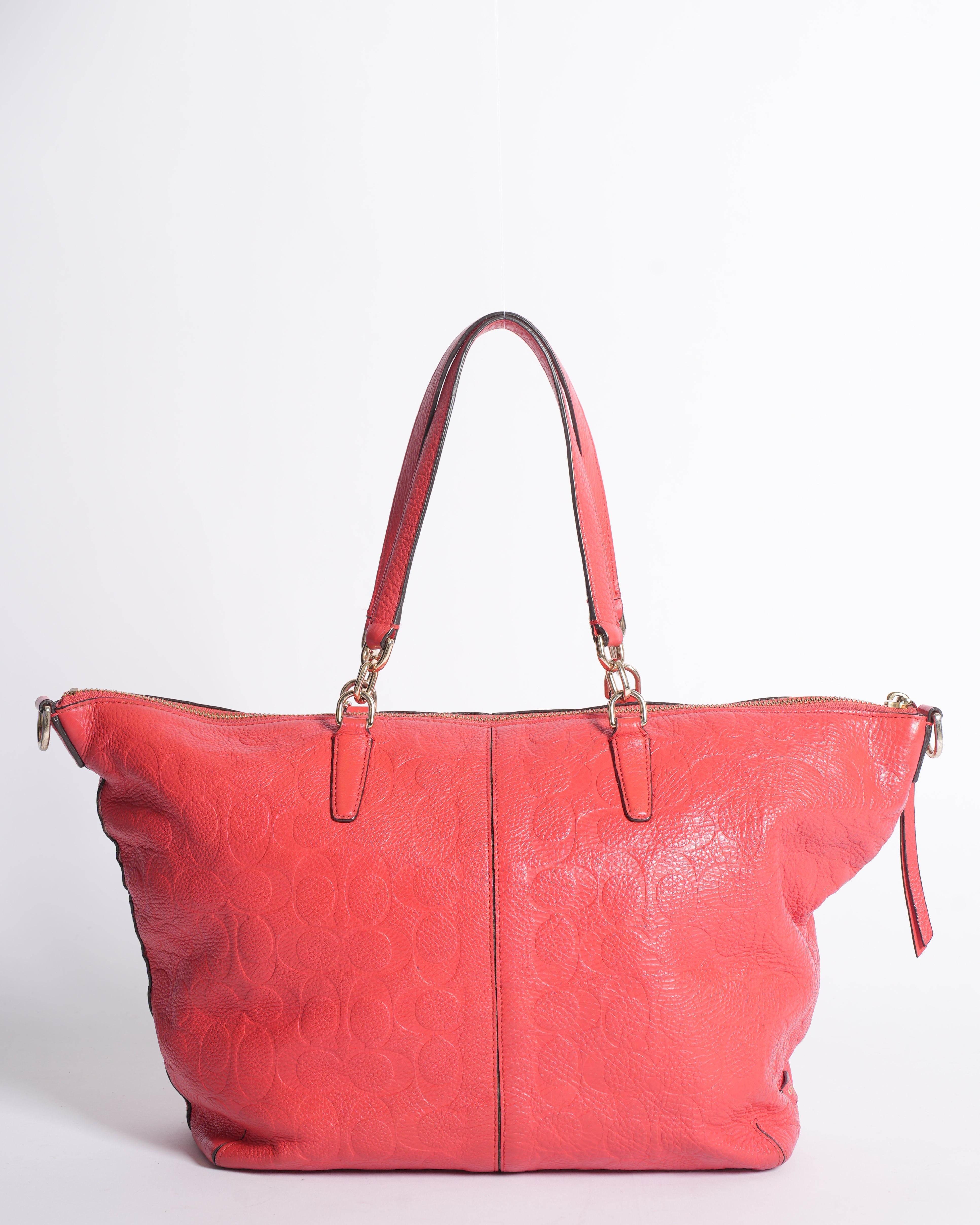 Coach gallery embossed tote bag